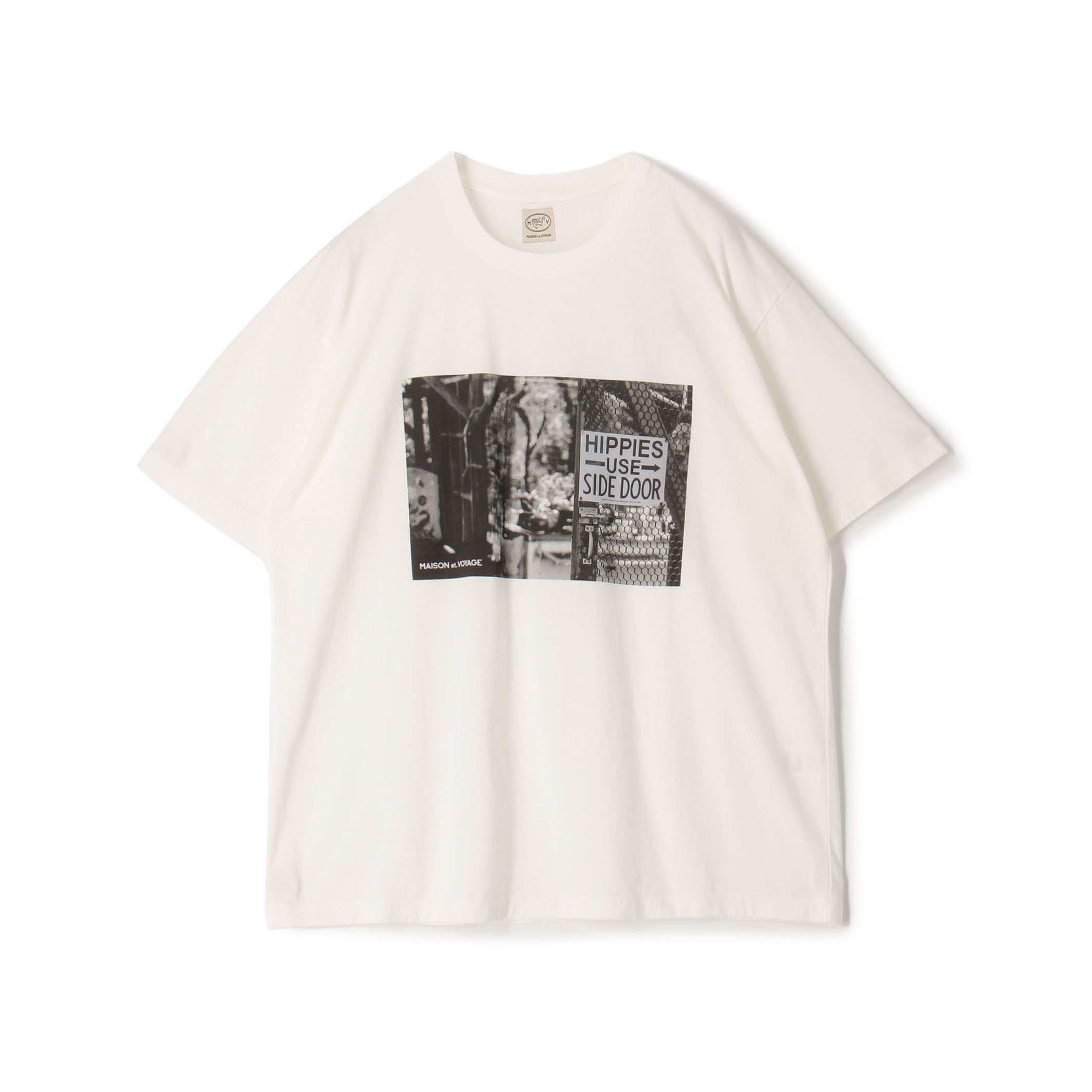 MAISON et VOYAGE コットン プリントTシャツ