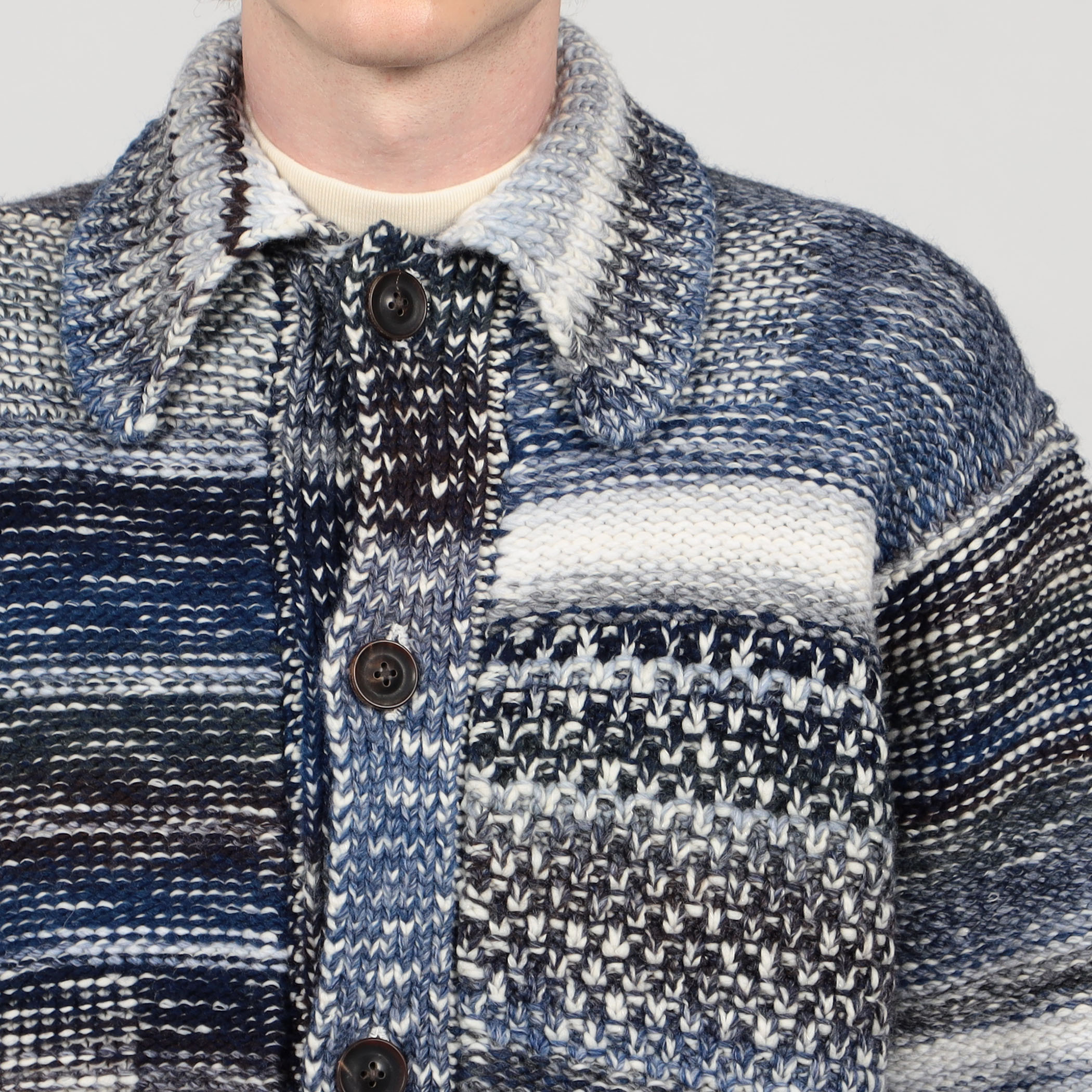 美品 トゥモローランドコレクション シルク混 ブルゾン ドット 水玉 TOMORROWLAND tricot ウール アクリル ニットブルゾン