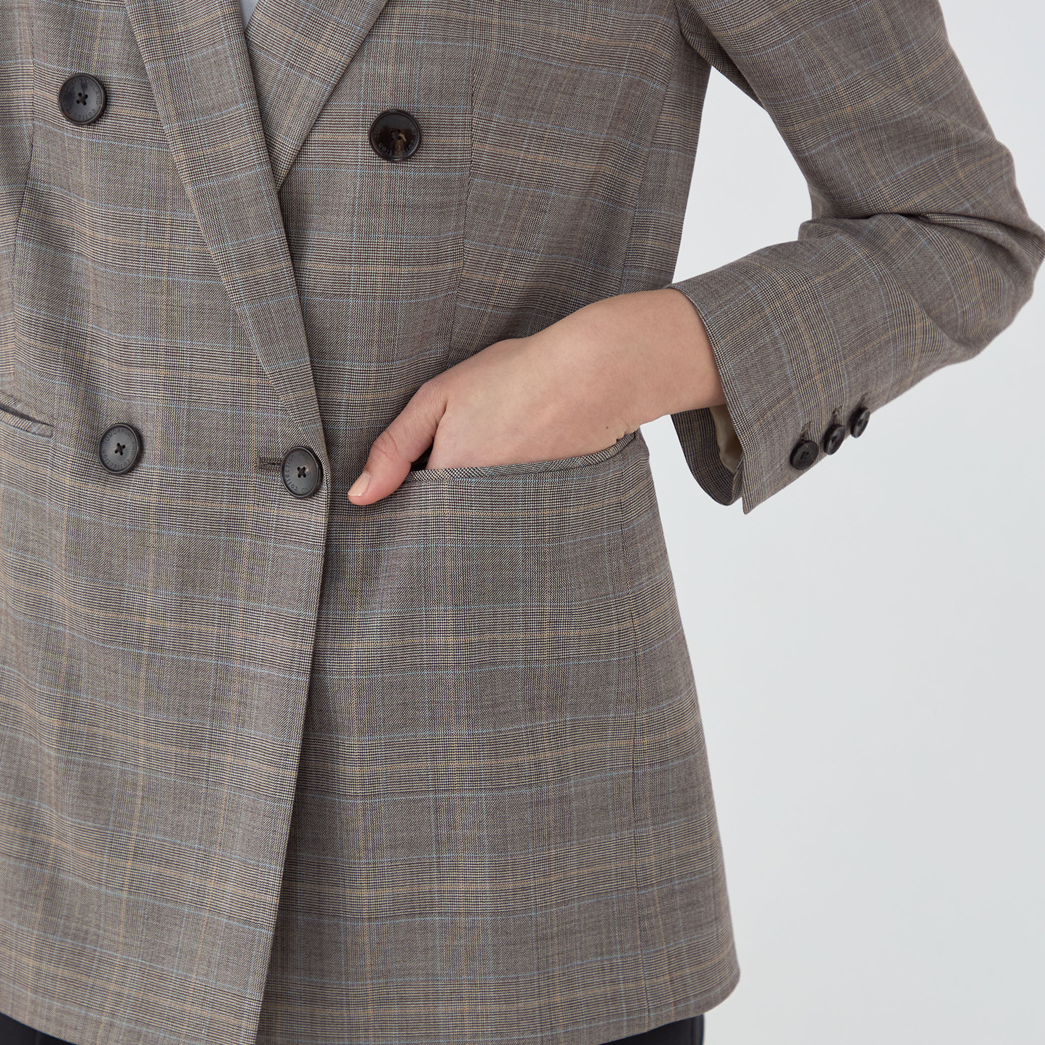 TOMORROWLAND ダブルブレストジャケット M TOMORROWLAND｜シャイニーピンヘッド ダブルブレストジャケット