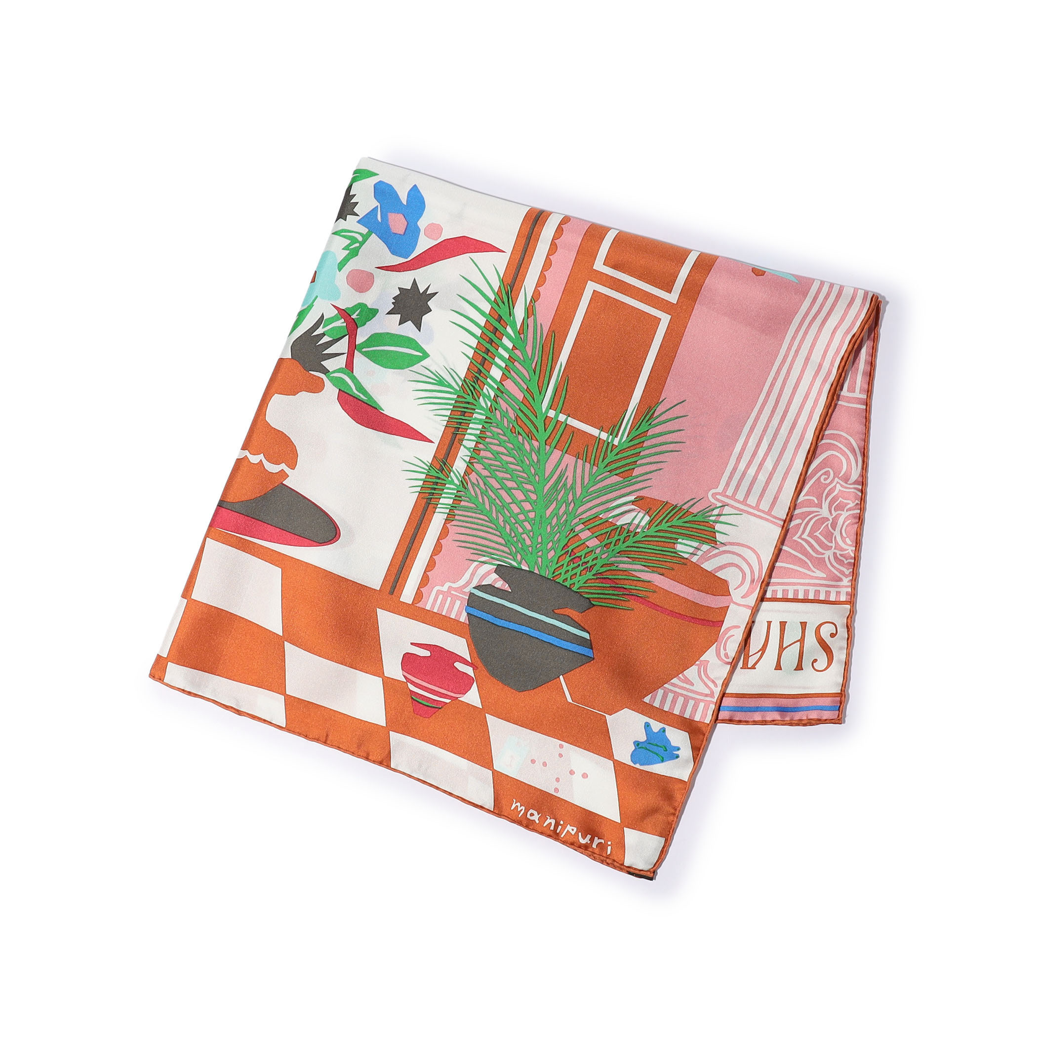 MANIPURI SHANGRI-LA シルクスカーフ