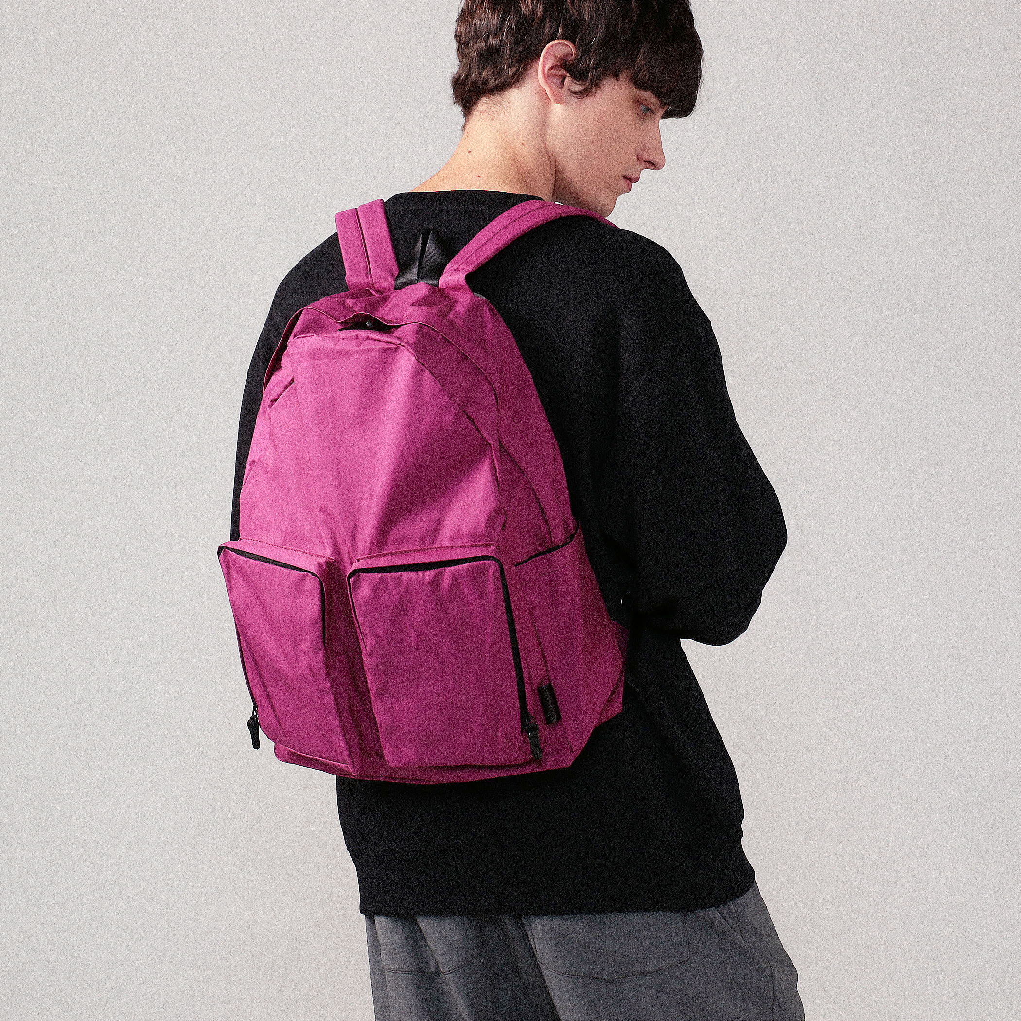 AMIACALVA ポリエステルギャバジン バッグパック