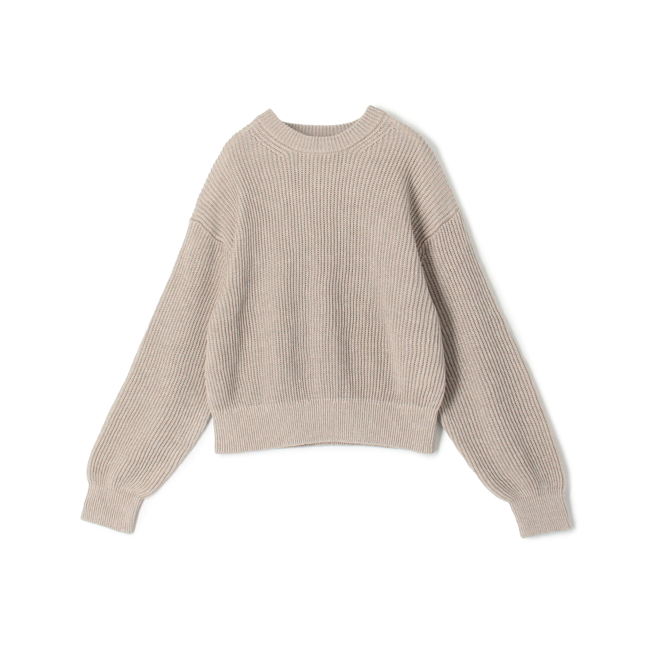 リネンフィッシャーマンズリブ クルーネックプルオーバー