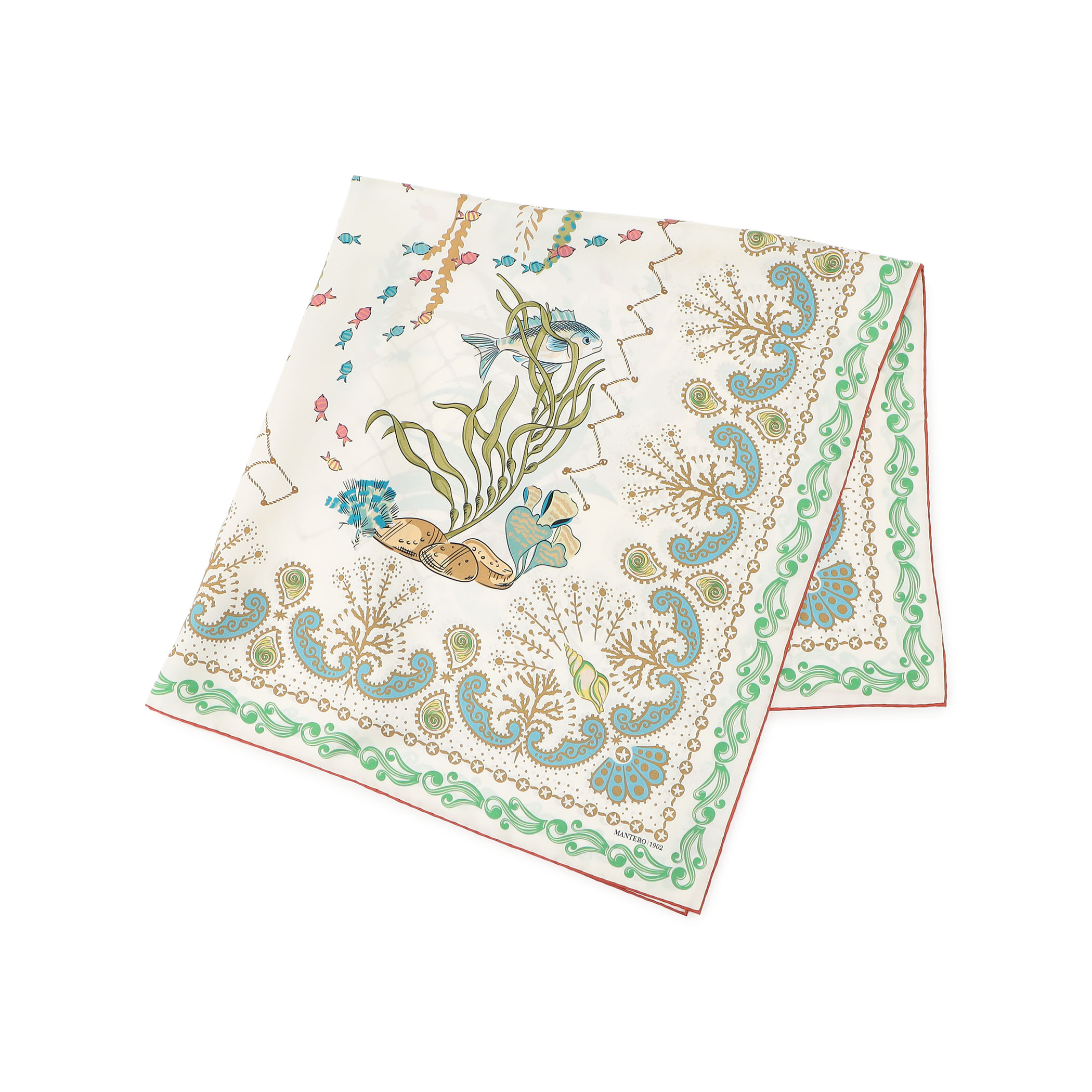 MANTERO 1902 CORAL GARDEN シルクスカーフ