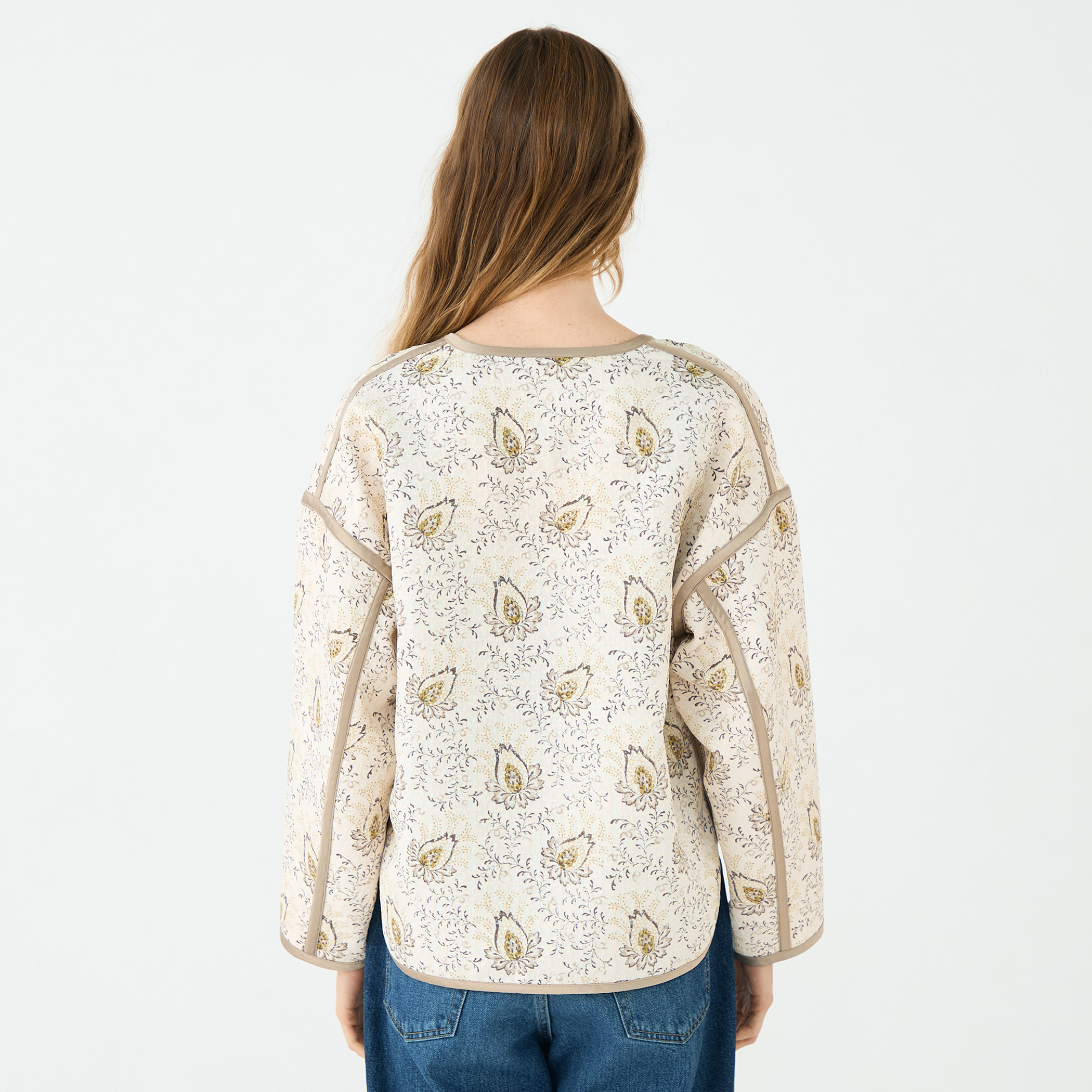 ポリエステルプリント クルーネックブルゾン｜トゥモローランド 公式通販