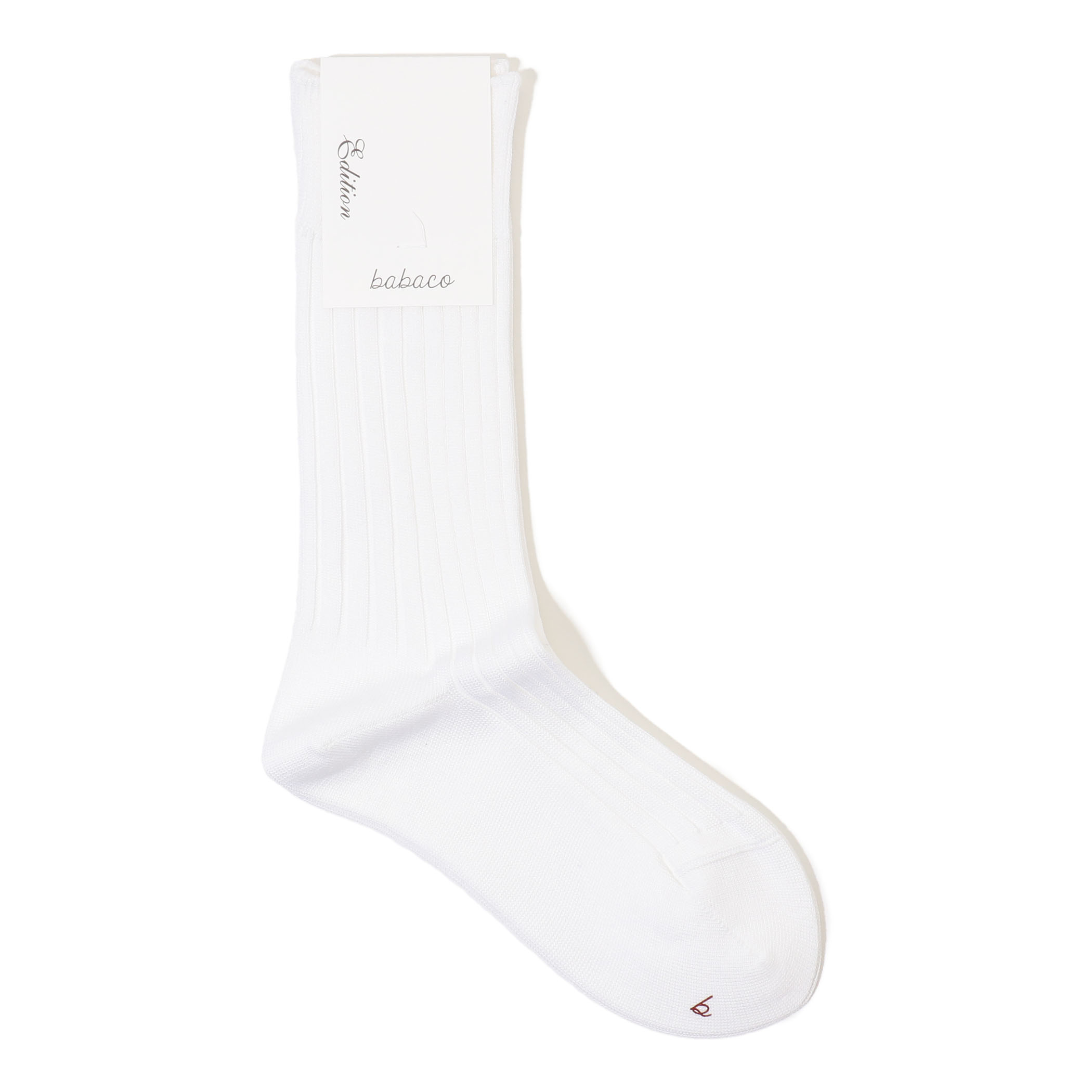 ■【別注】babaco×Edition Egyptian Cotton Ribbed ソックス