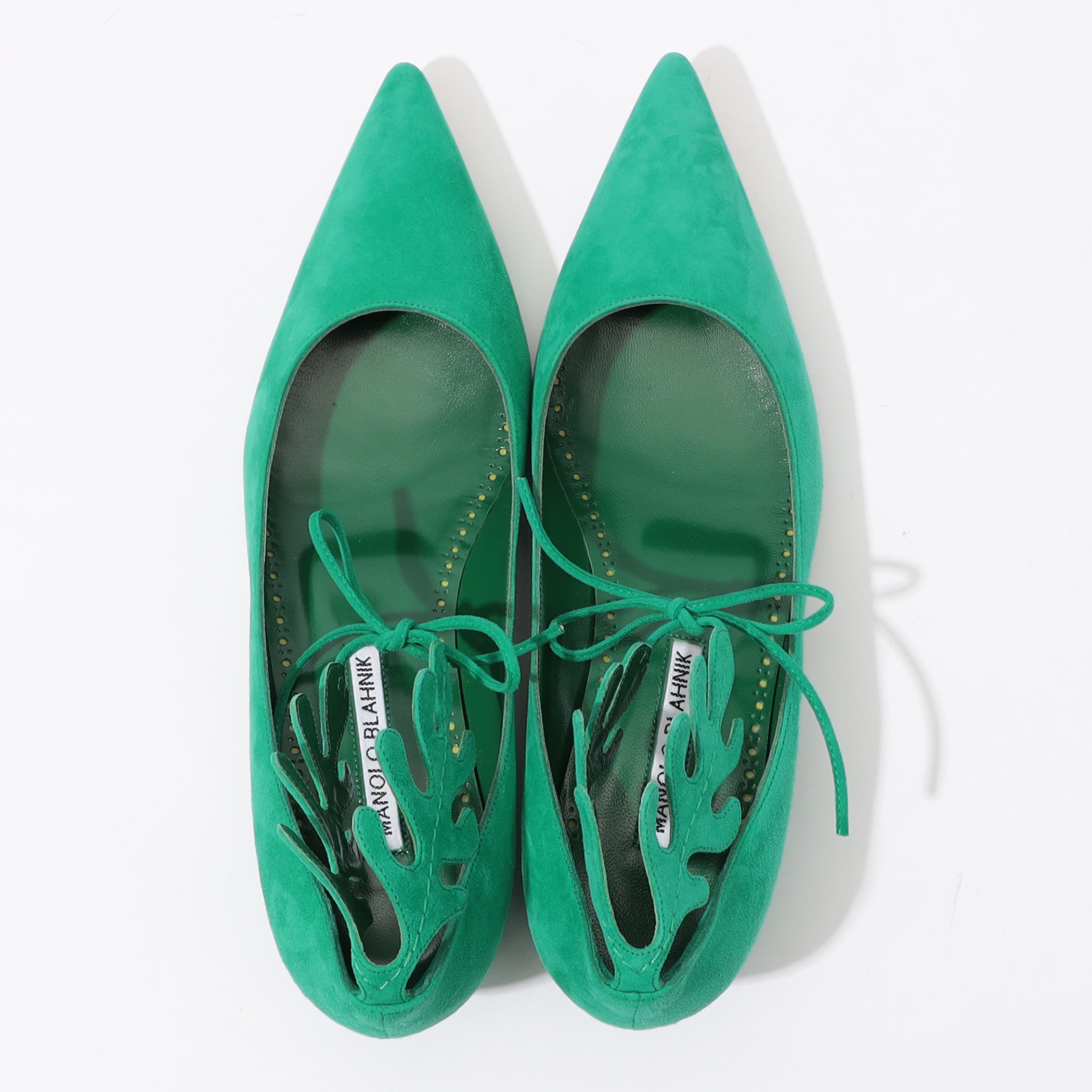 [MANOLO BLAHNIK]カーキ スエード レースアップ スニーカー スエード レースアップスニーカー SWCAS8437｜トゥモローランド