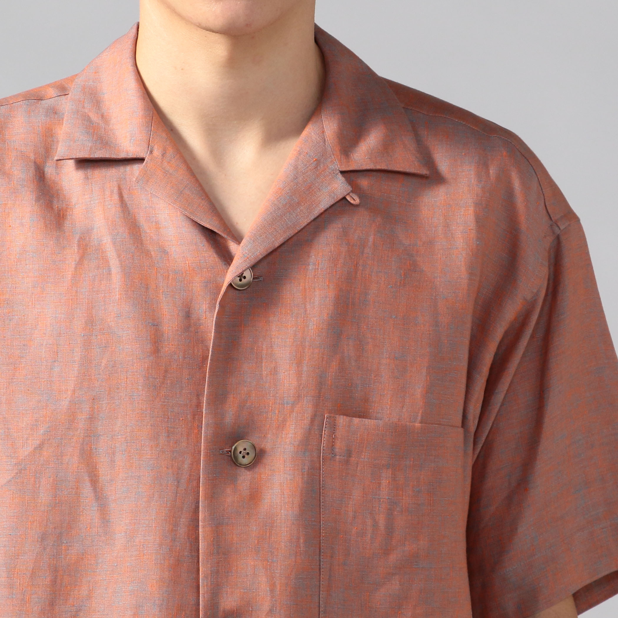 CABaN リネン ハイカラーシャツ - シャツ/ブラウス(半袖/袖なし)