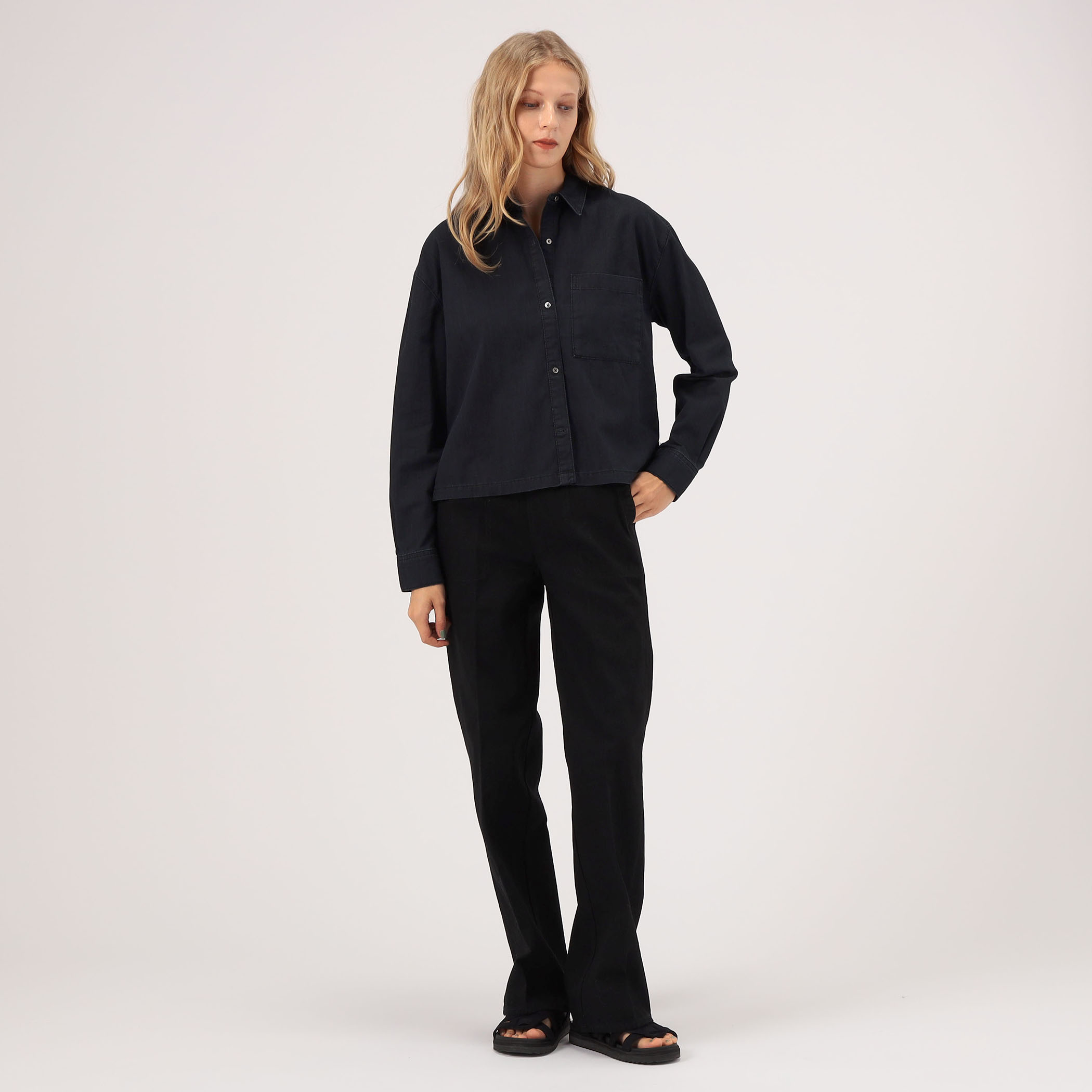 【JAMES PERSE】コットンコーデュロイ ボクシーシャツ WLWW3894 JAMES PERSE ブラウス シャツ コットンコーデュロイ ボクシー