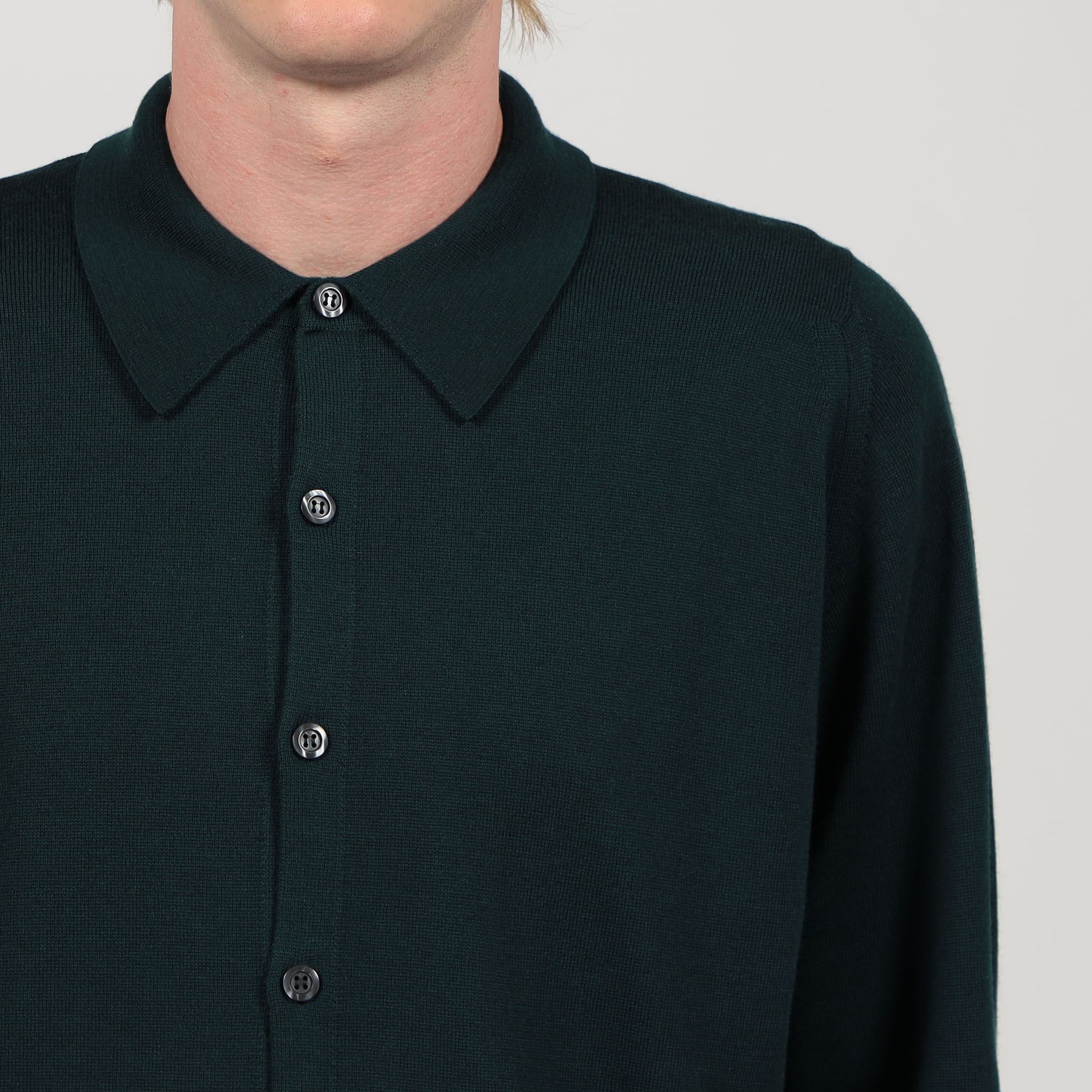 24AW新作 JOHN SMEDLEY TIBOR ニットポロ ニットシャツ JOHN SMEDLEY TIBOR メリノウール ポロカラーニットシャツ