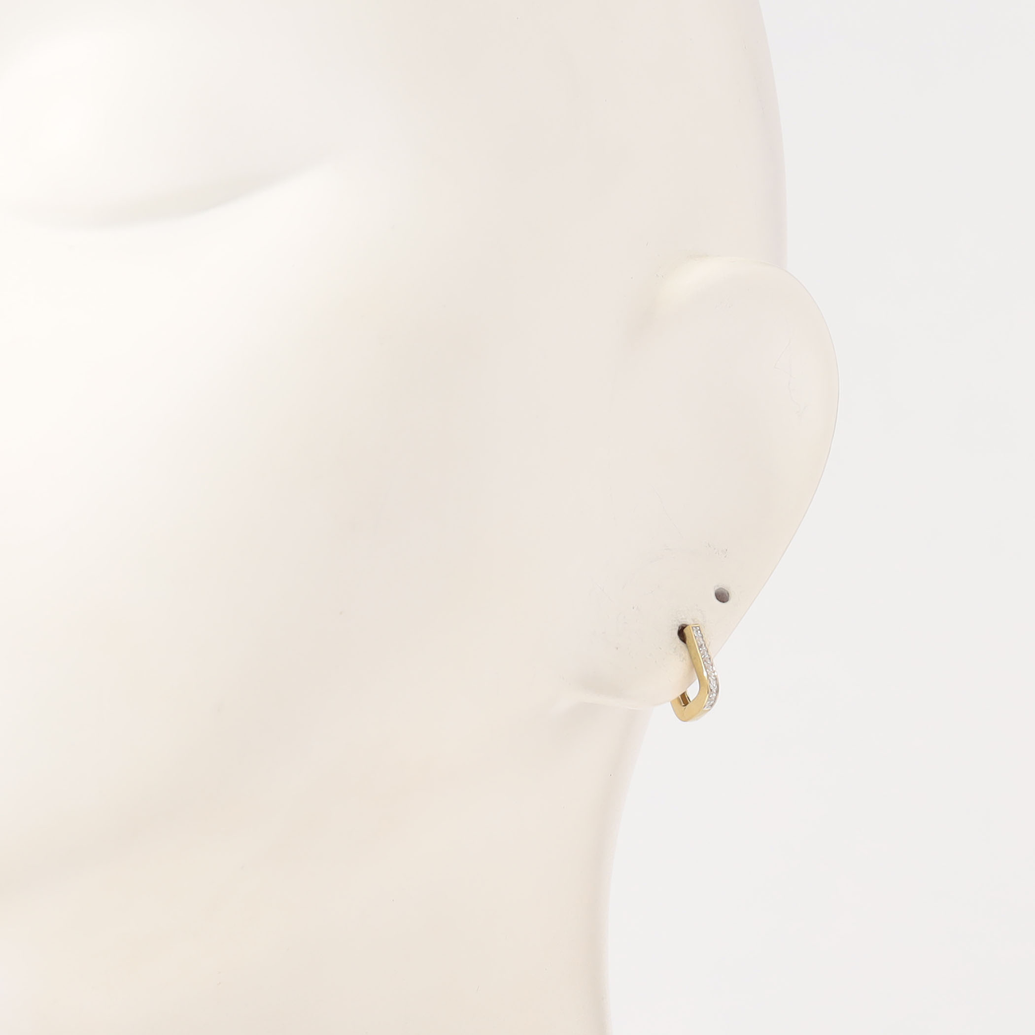 TOMORROWLAND GOODS】Otiumberg. Pave Edged Square フープピアス 