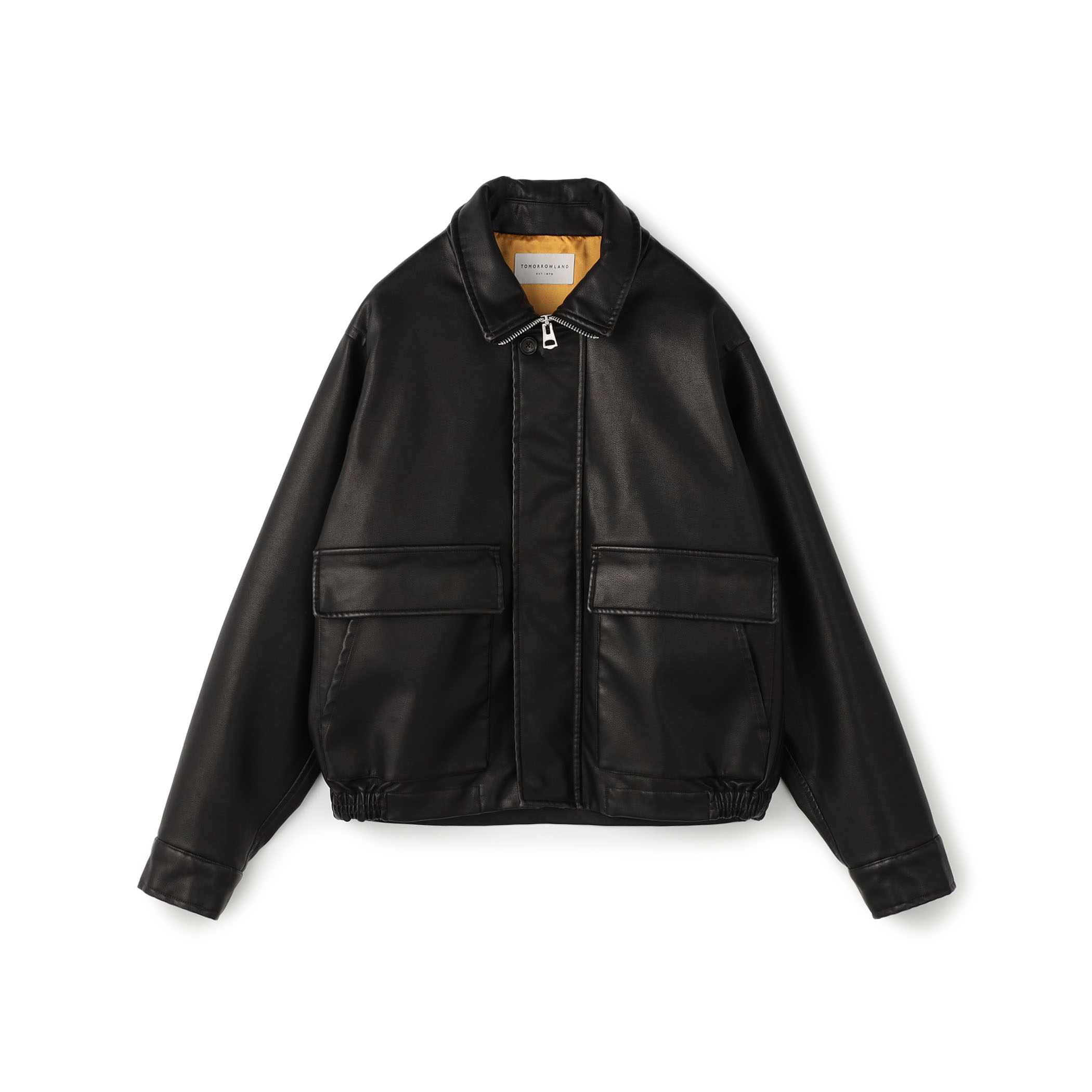 シンセティックレザー ジップブルゾン