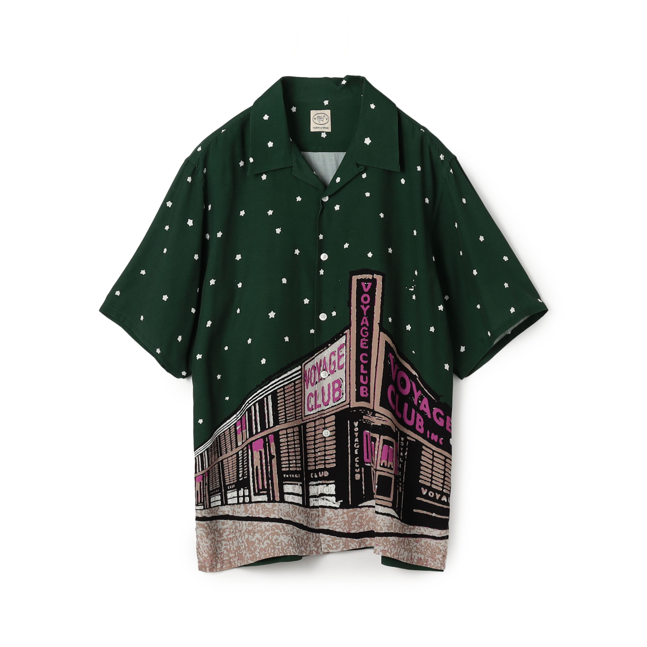 MAISON et VOYAGE レーヨンプリント アロハシャツ