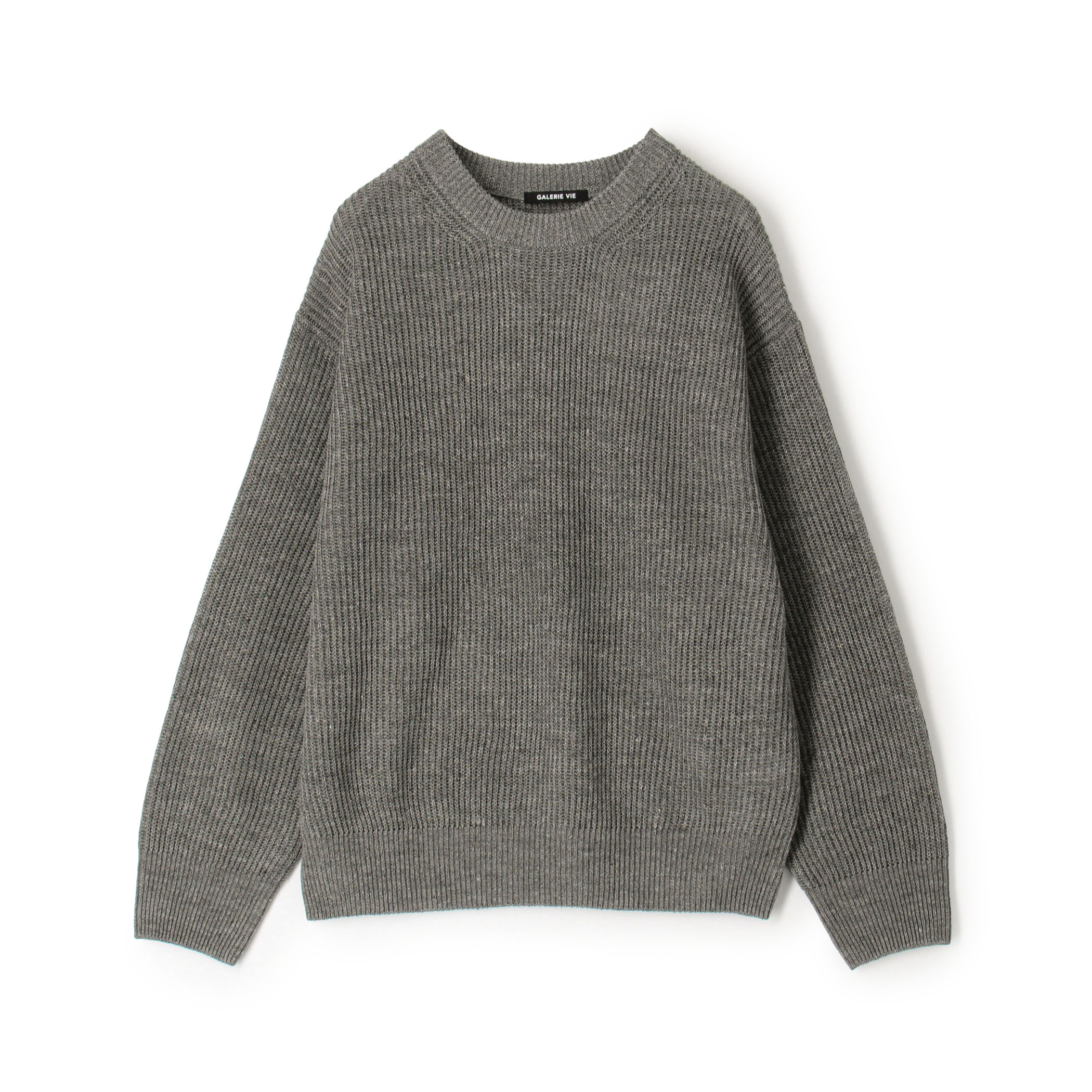 リネンフィッシャーマンズリブ クルーネックプルオーバー