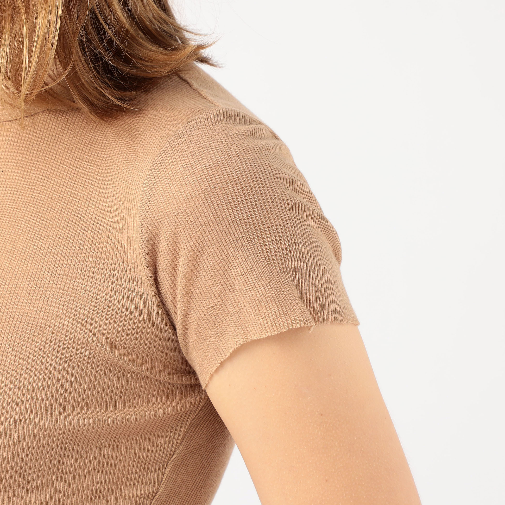 tシャツ コットンカシミヤブレンドリブ クルーネックTシャツ WVA3978 レディース コットンカシミヤブレンドリブ クルーネックTシャツ WVA3978