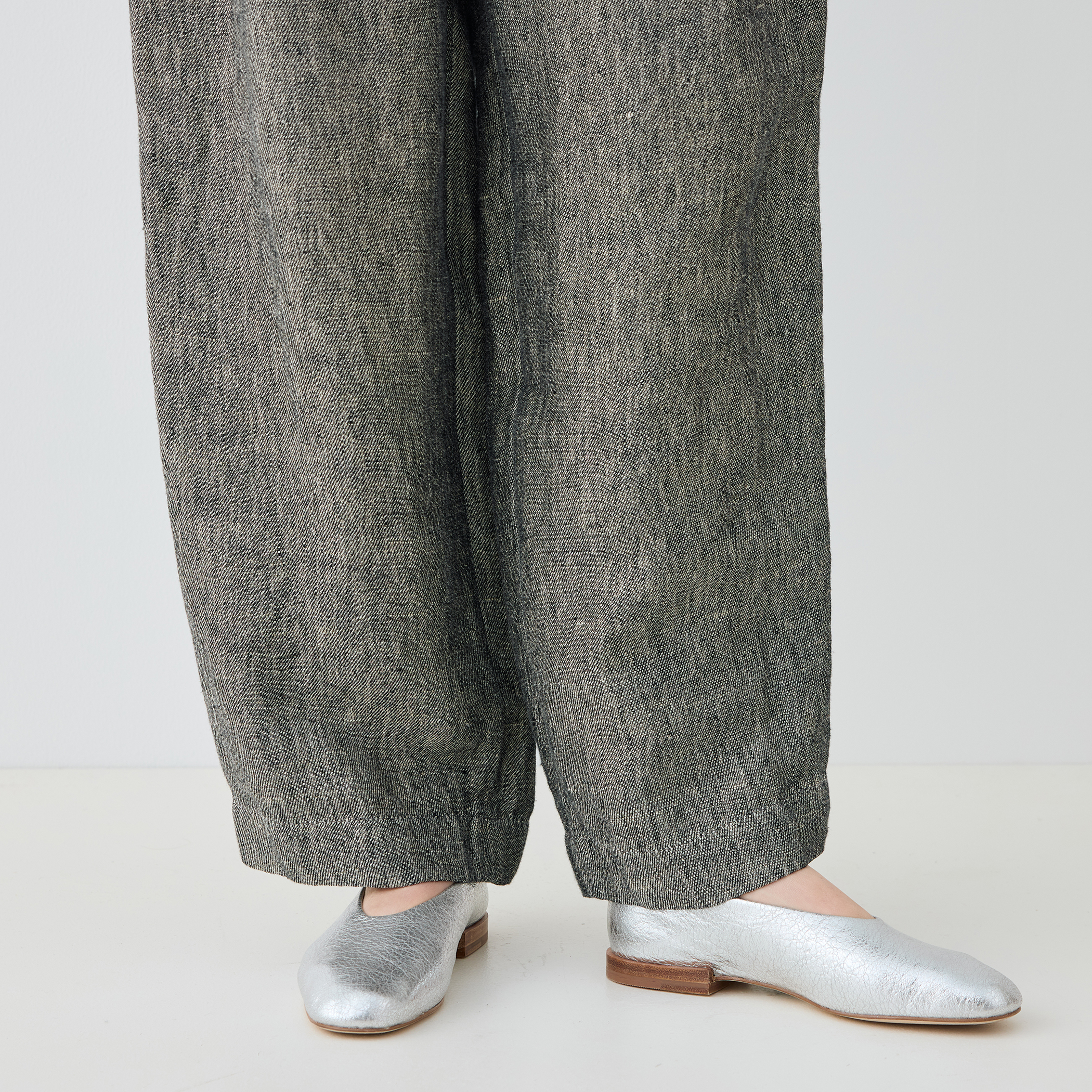 みやページ Cotton Stripe Wave Flower Foil Print Dress | Pasand by ne