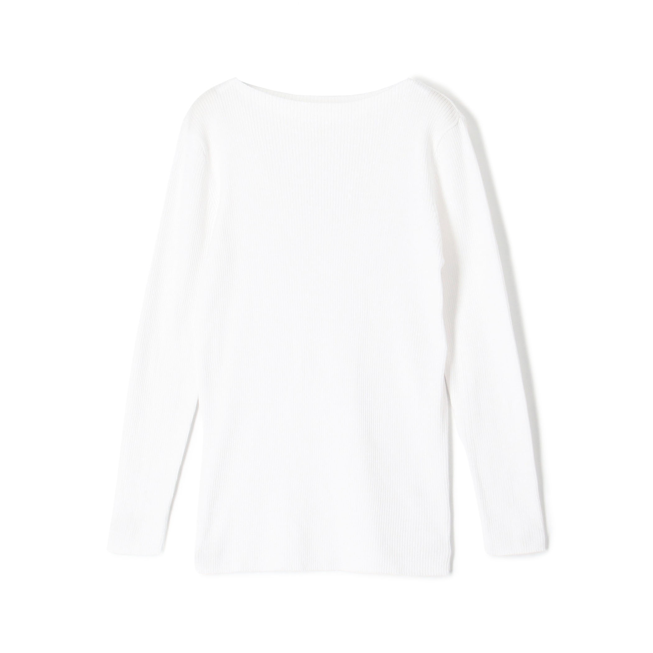 ギザコットンリブ ボートネックプルオーバー