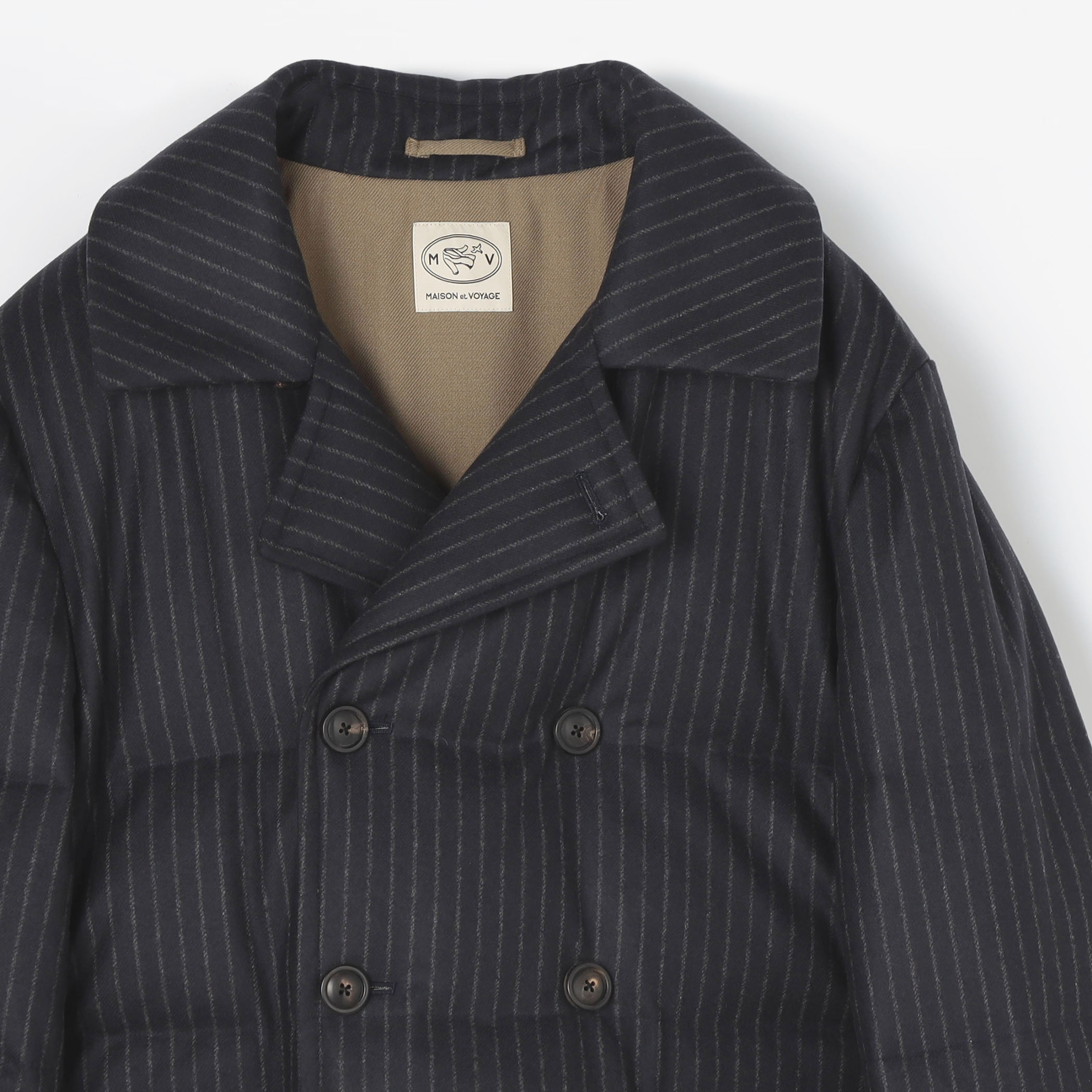 カレッジフランネル ダブルブレステッド ショートダウンブルゾン