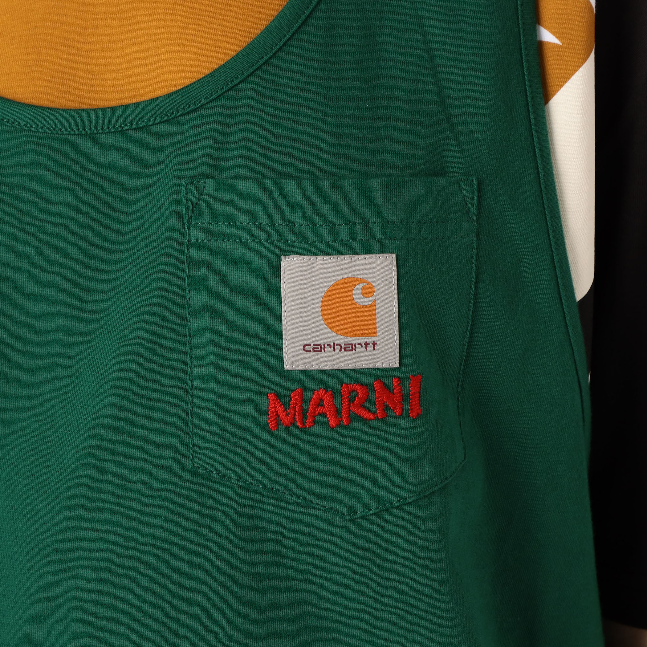 MARNI×Carhartt WIP コットン ベストレイヤードTシャツ