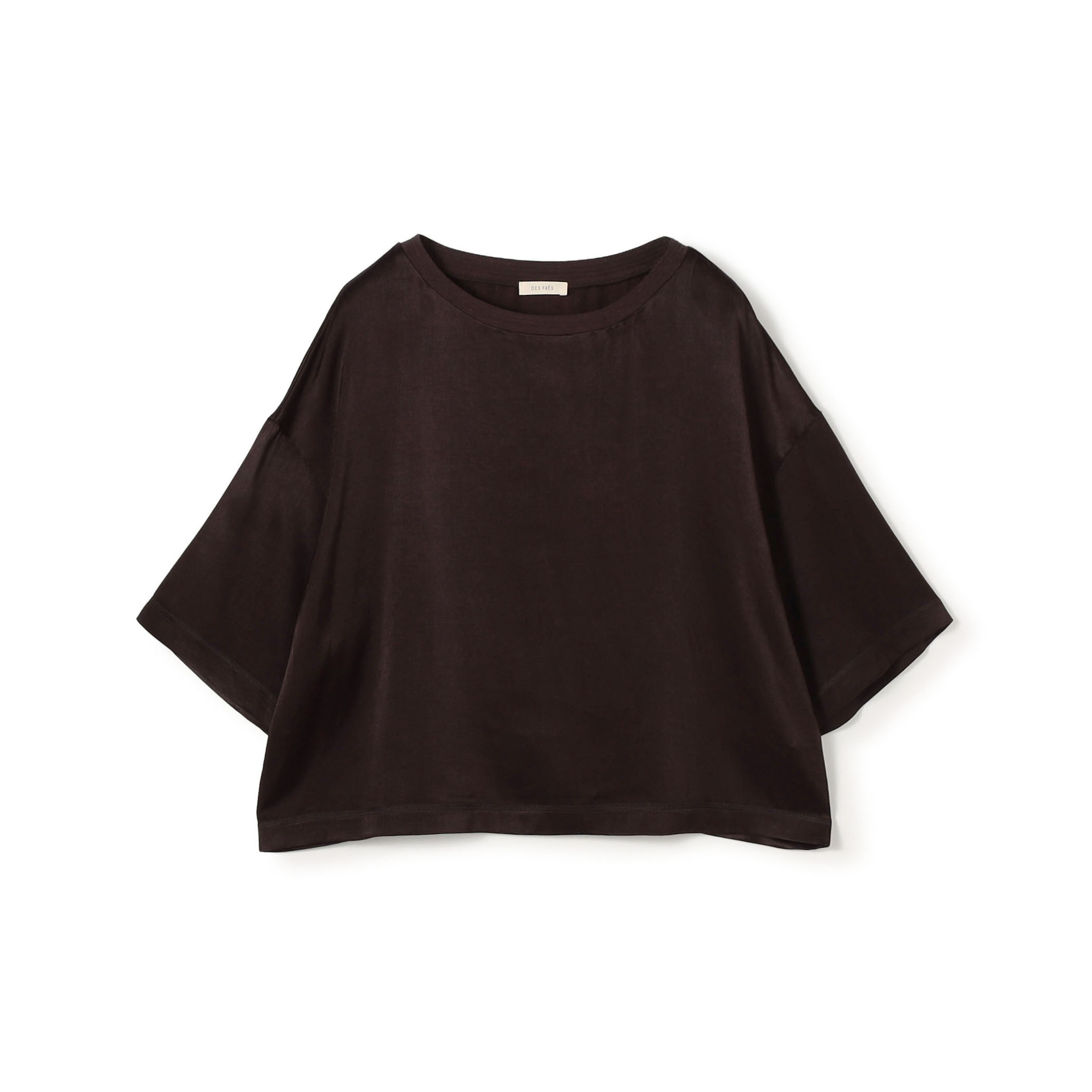ソフトサテン ビッグTシャツブラウス