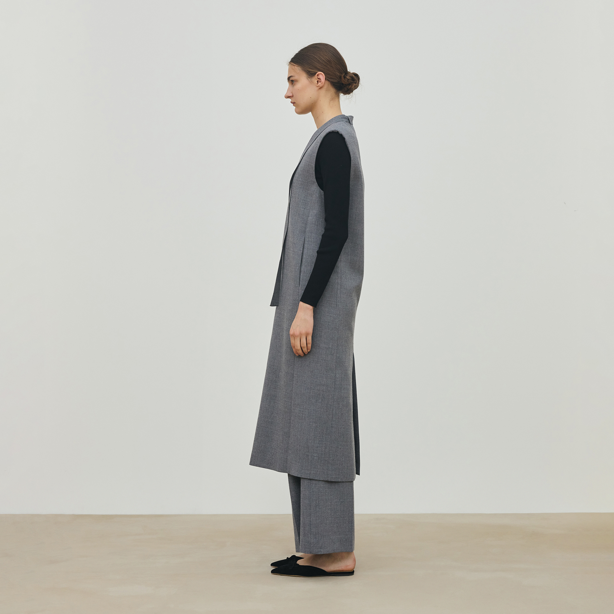 ウールジョーゼット Vネックワンピース｜トゥモローランド 公式通販