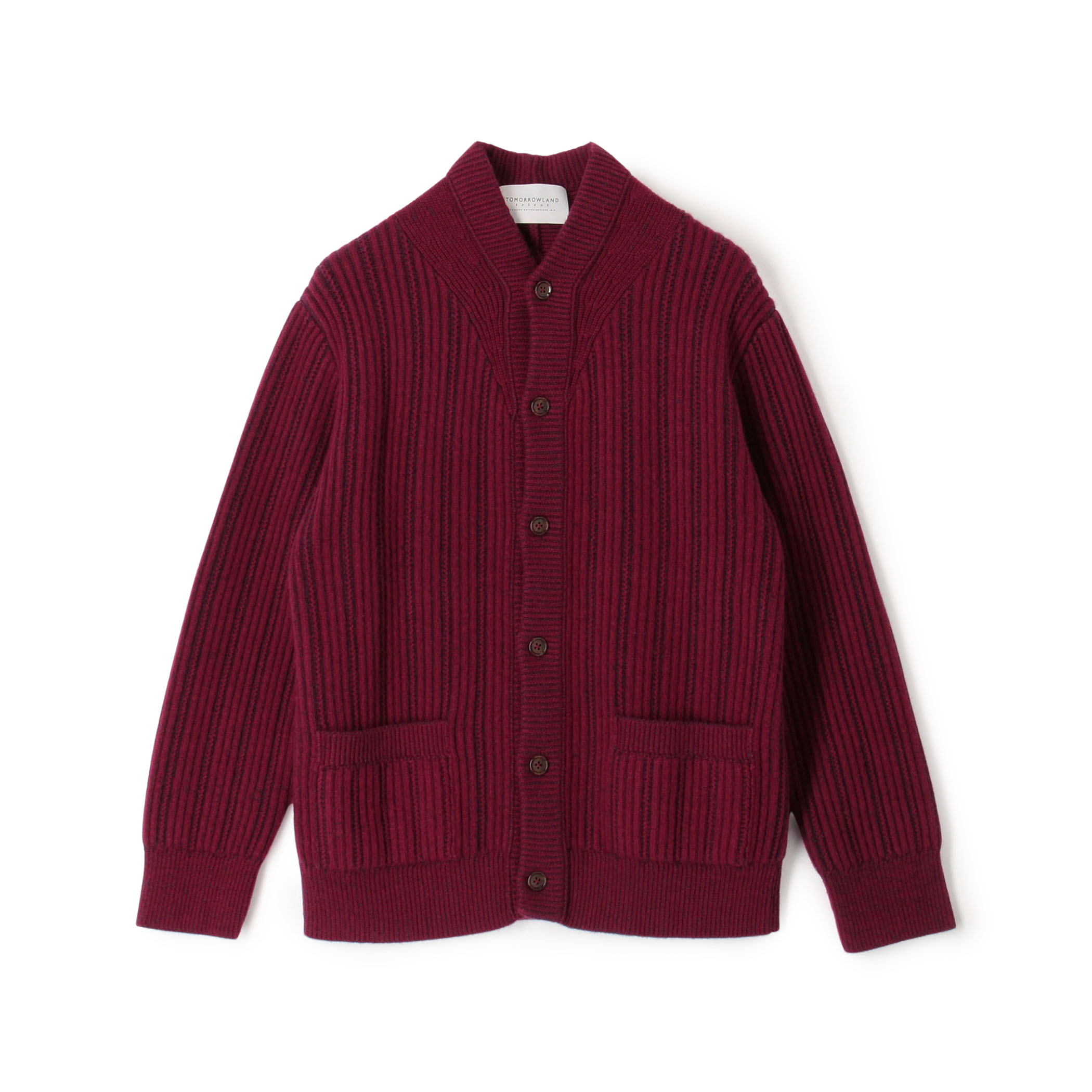 ウールカシミヤシルク リブVネックカーディガン｜トゥモローランド