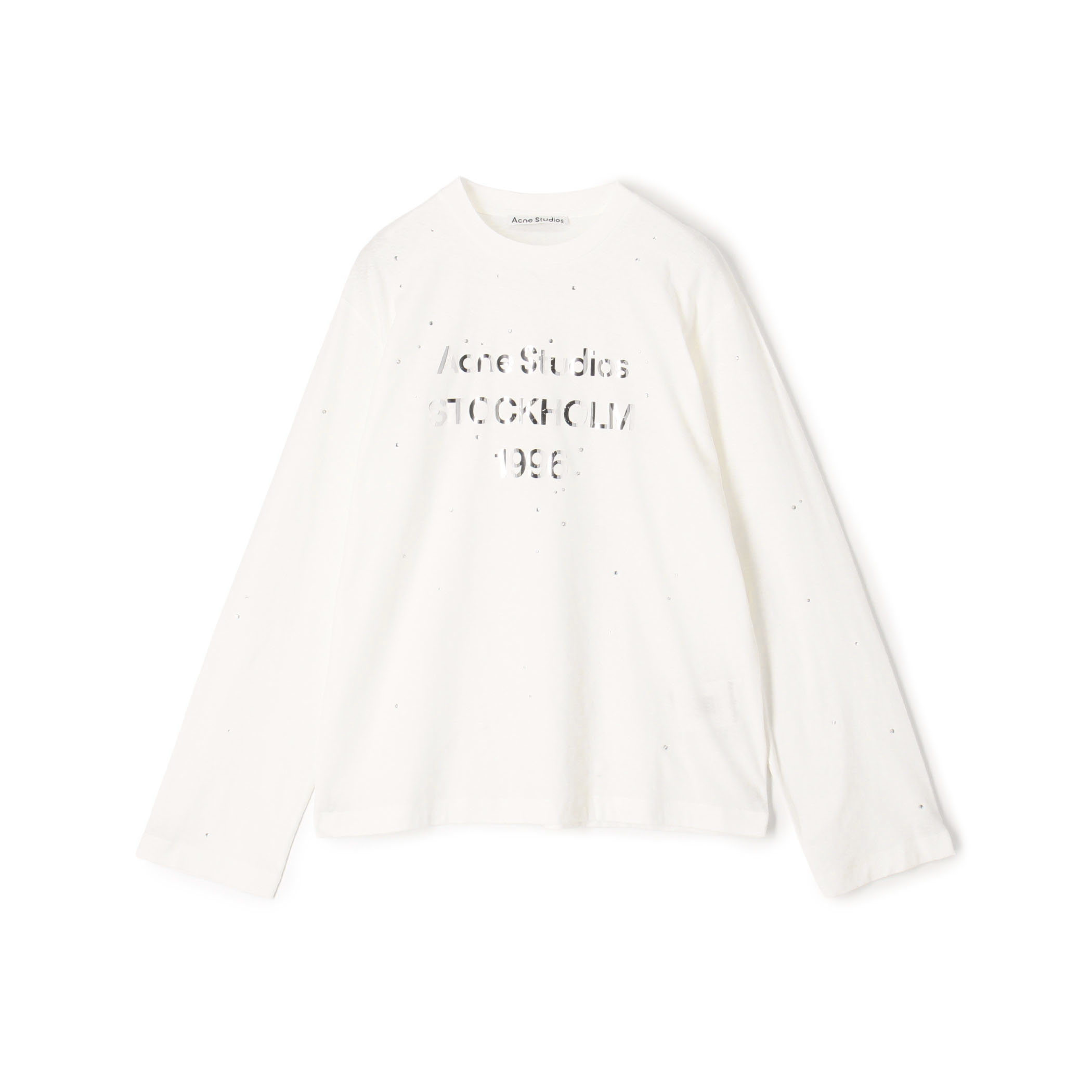 Acne Studios ラインストーン ロゴTシャツ
