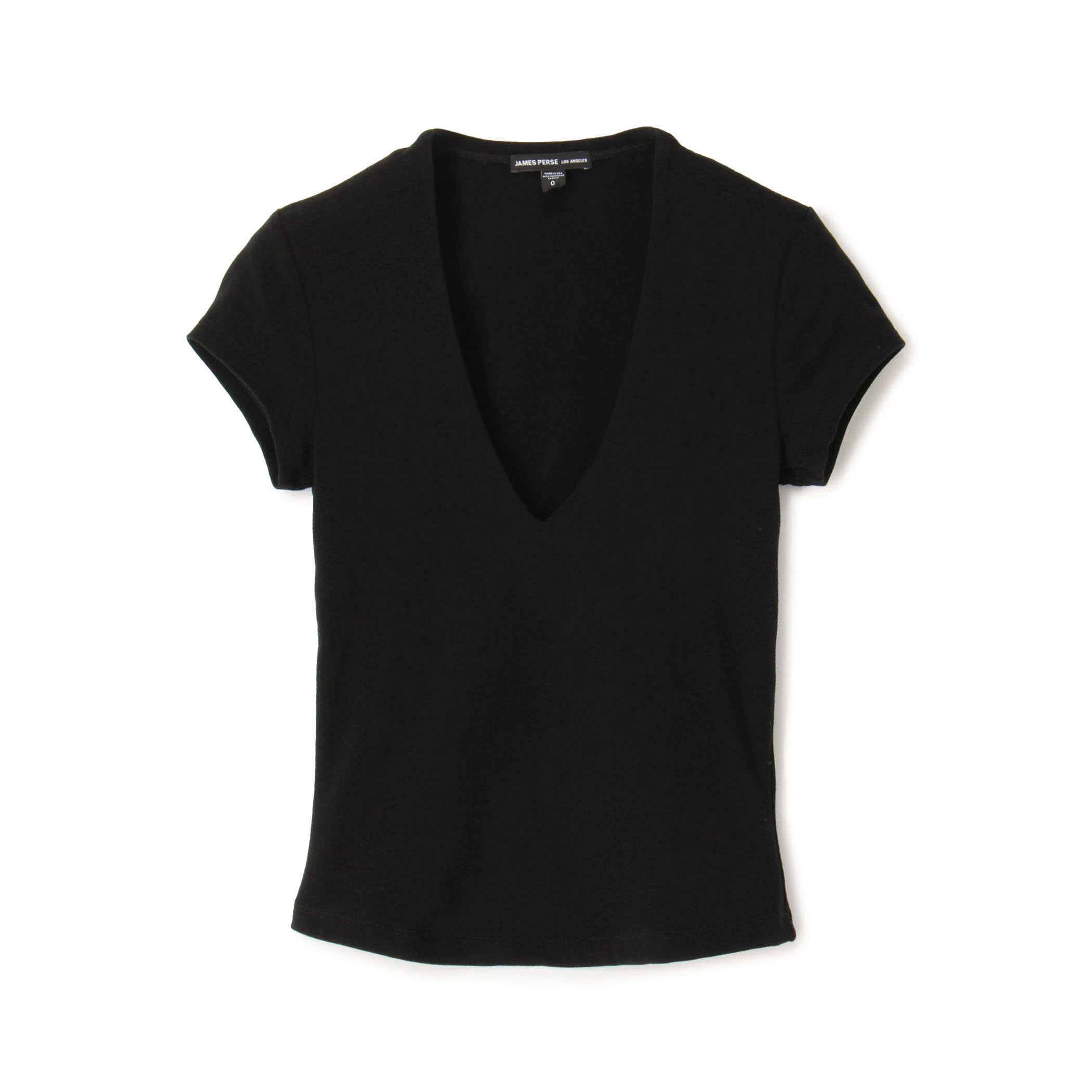 コットンストレッチ ディープVネックTシャツ WLSR3034