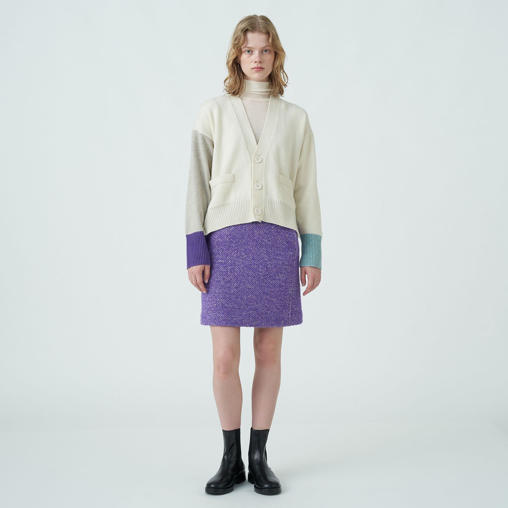 ヘリンボーンツイード ミニスカート｜トゥモローランド 公式通販