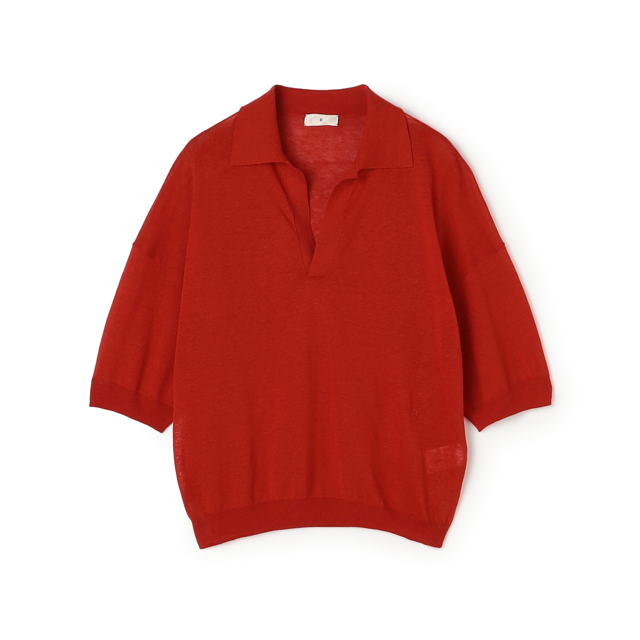 リネンコットン スキッパープルオーバー