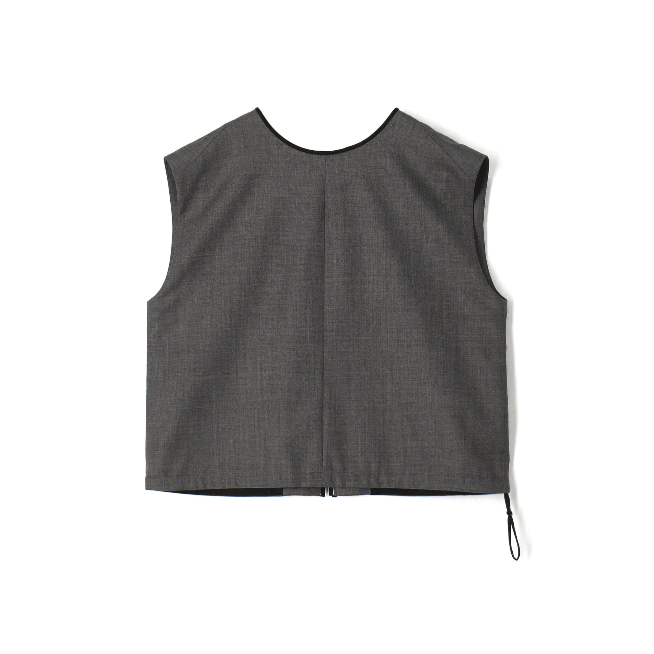 シャークスキン バックジップブラウス