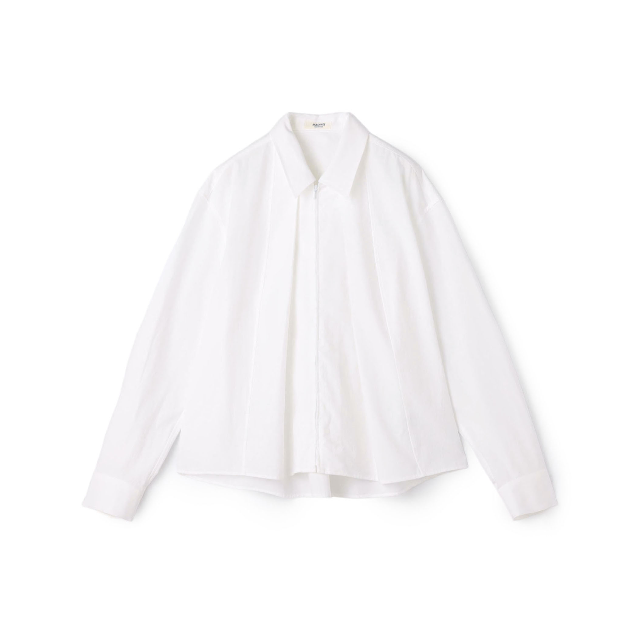 コットンタイプライター ジップブラウス