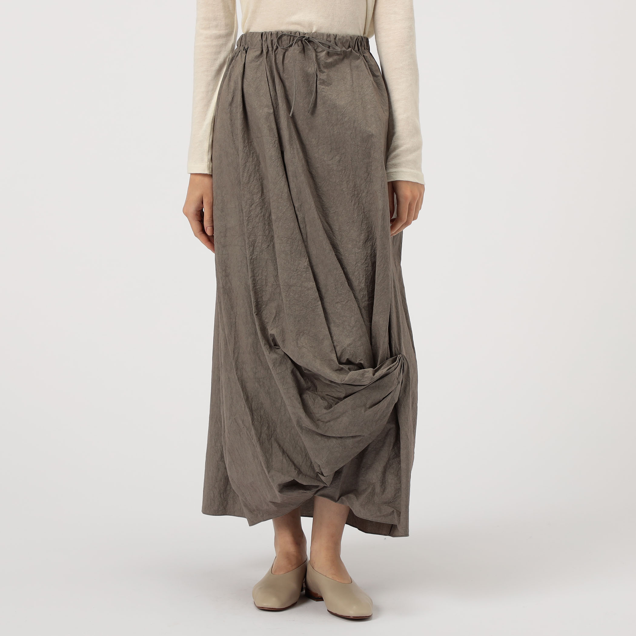 【新品同様】LAUREN MANOOGIAN　スカート　ツイスト　コットンリネン 新品同様】LAUREN MANOOGIAN スカート ツイスト コットンリネン