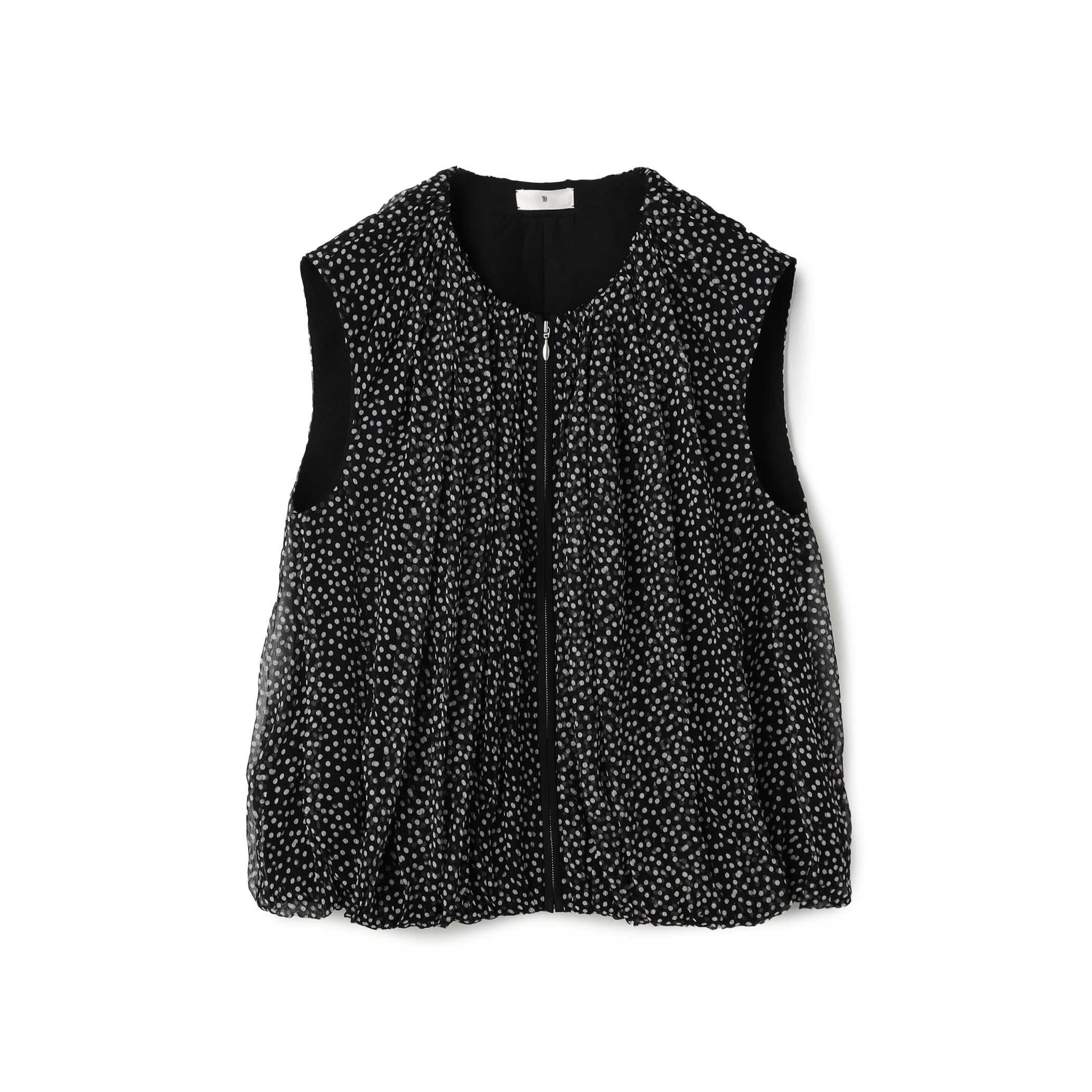 シルク楊柳 2-wayノースリーブブラウス