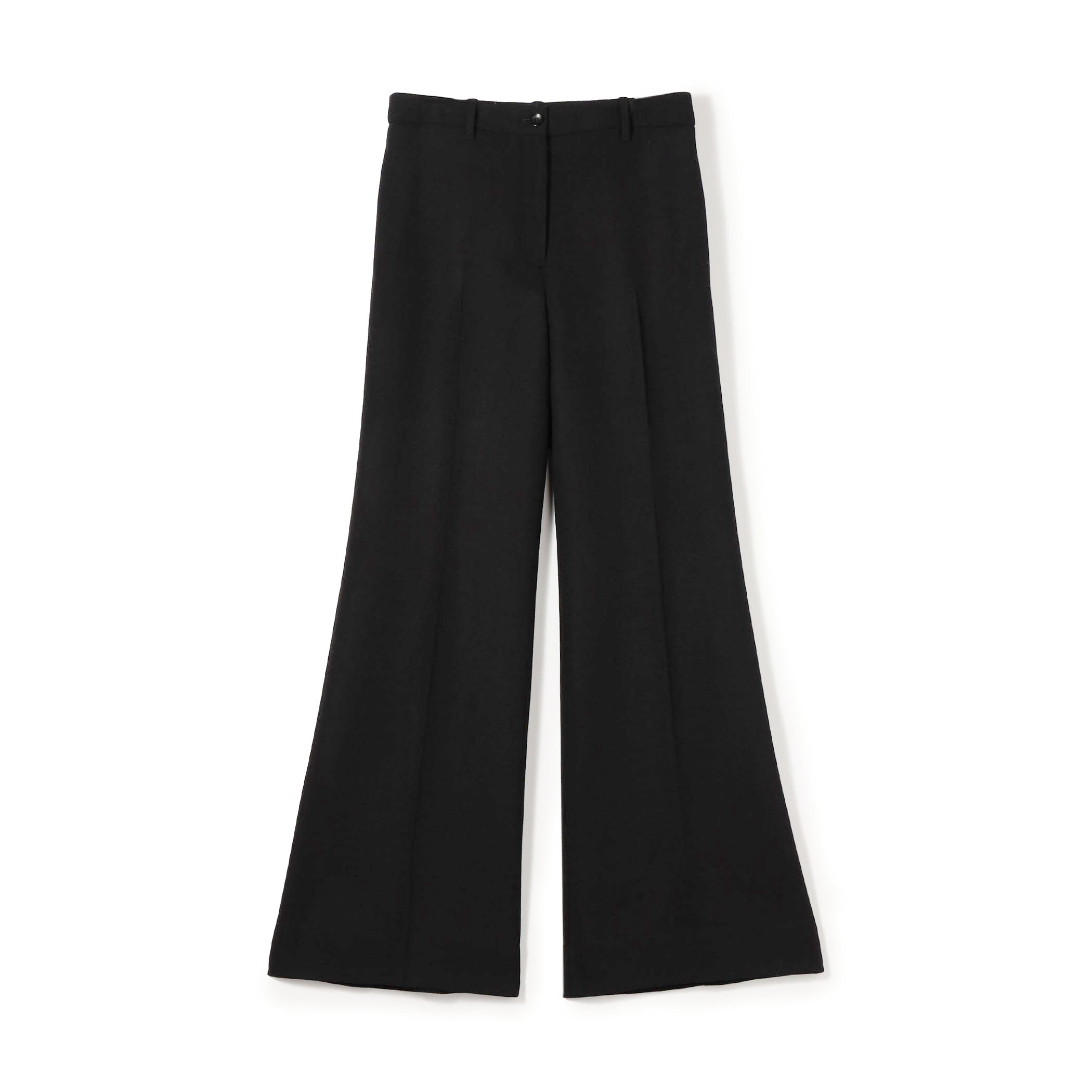 ナチュラルストレッチウール セミフレアパンツ