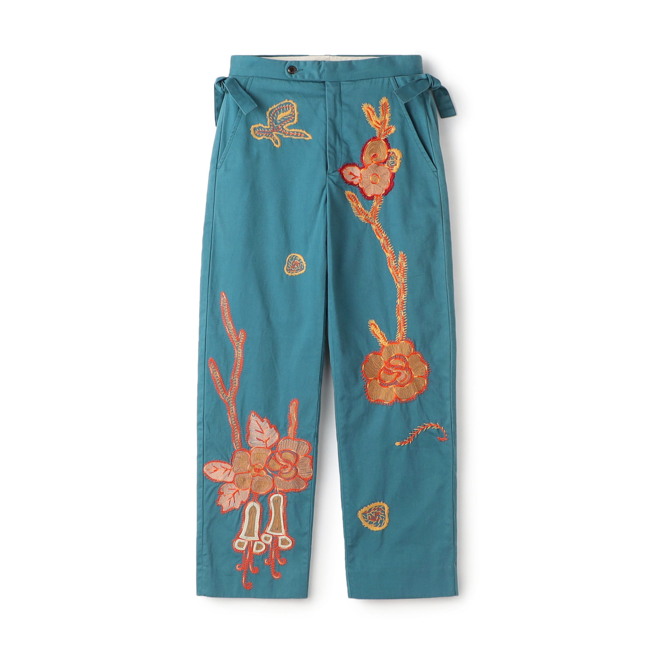 BODE BELL FLOWER TROUSER エンブロイダリーパンツ