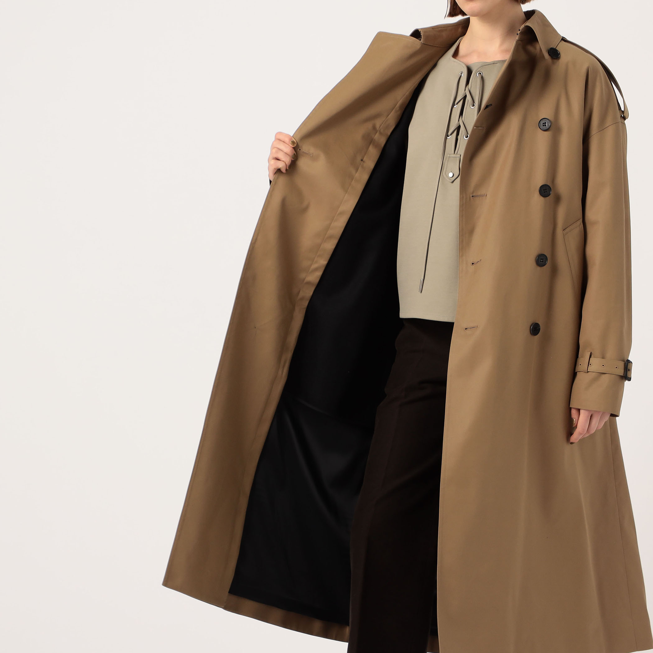 HYKE TRENCH BIG FIT トレンチコート｜トゥモローランド 公式サイト