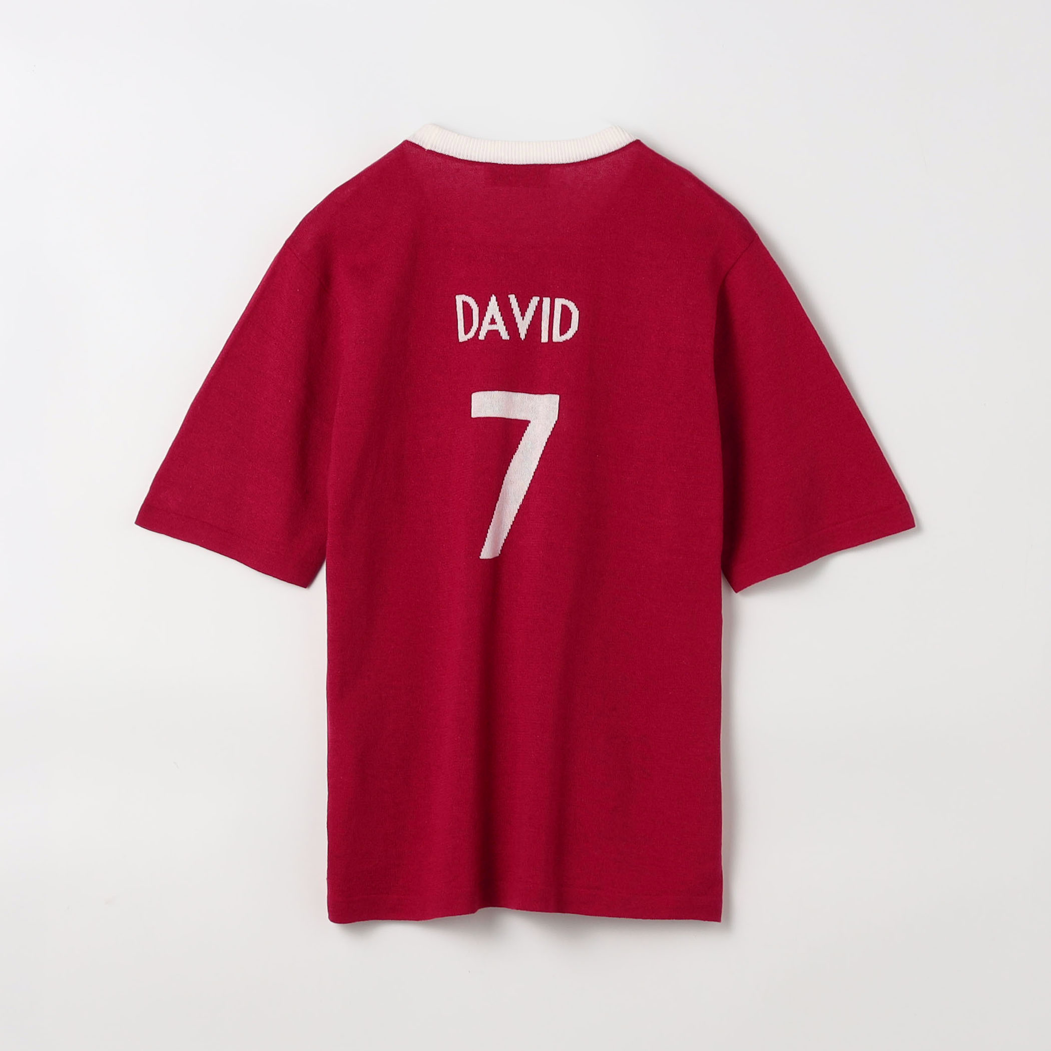 14ゲージ インターシャ クルーネックプルオーバー ニットTシャツ