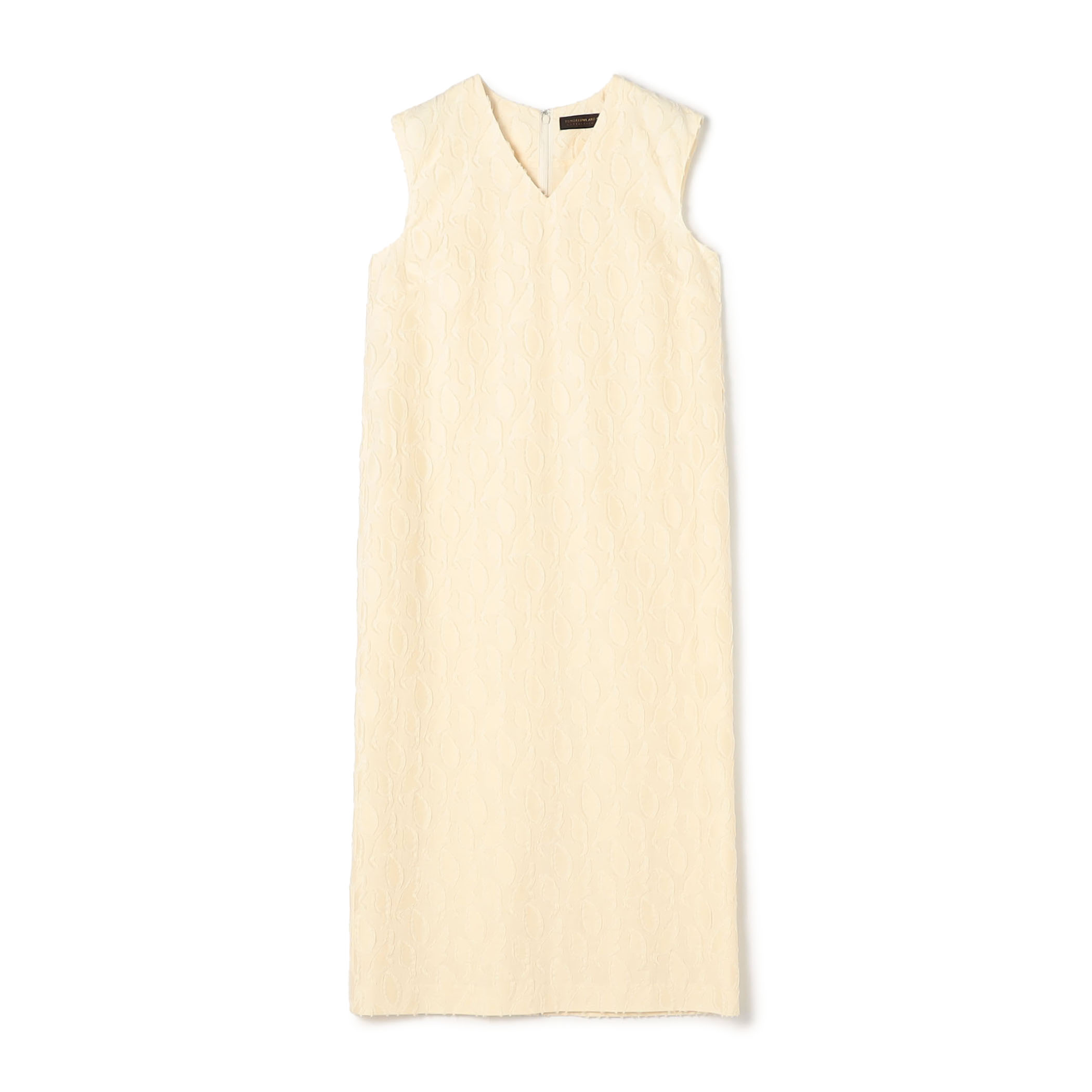シャイニーカットジャカード Vネックワンピース