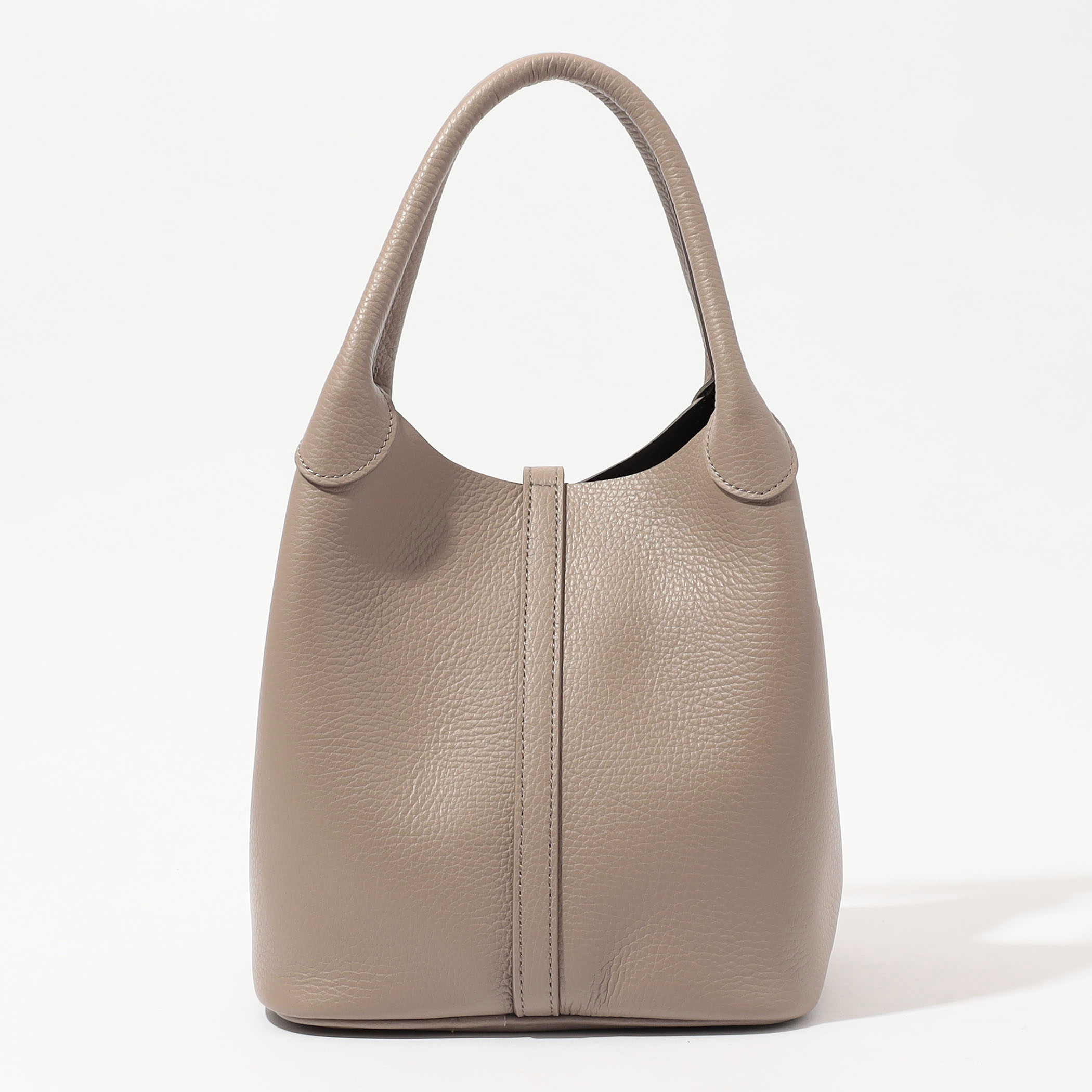 VIOLAJORO グレー レザー ハンドバッグ VIOLAd'ORO TRERO ベルト付き ハンドバッグ|トゥモローランド