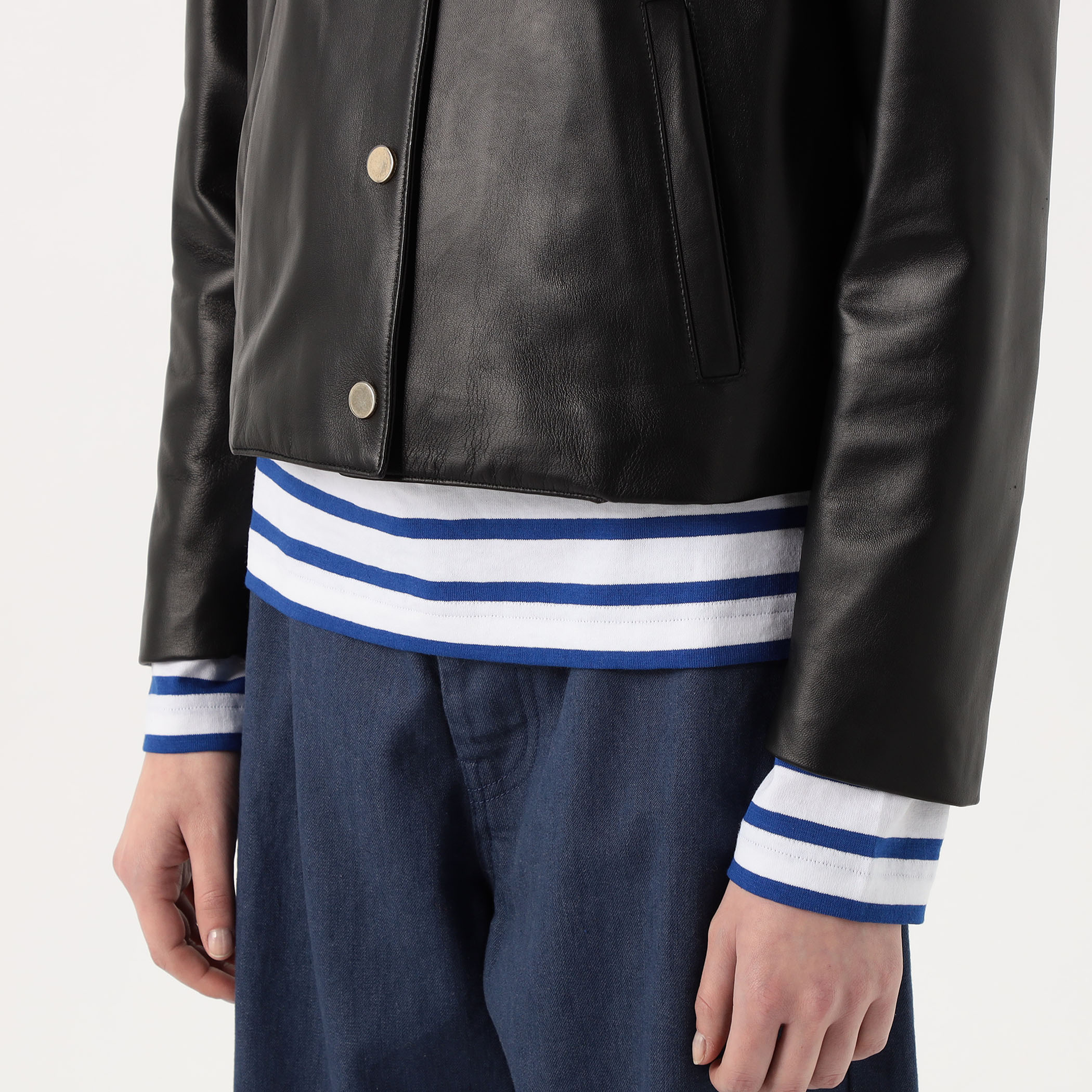 CINQUANTA ノーカラーレザージャケット｜トゥモローランド 公式通販