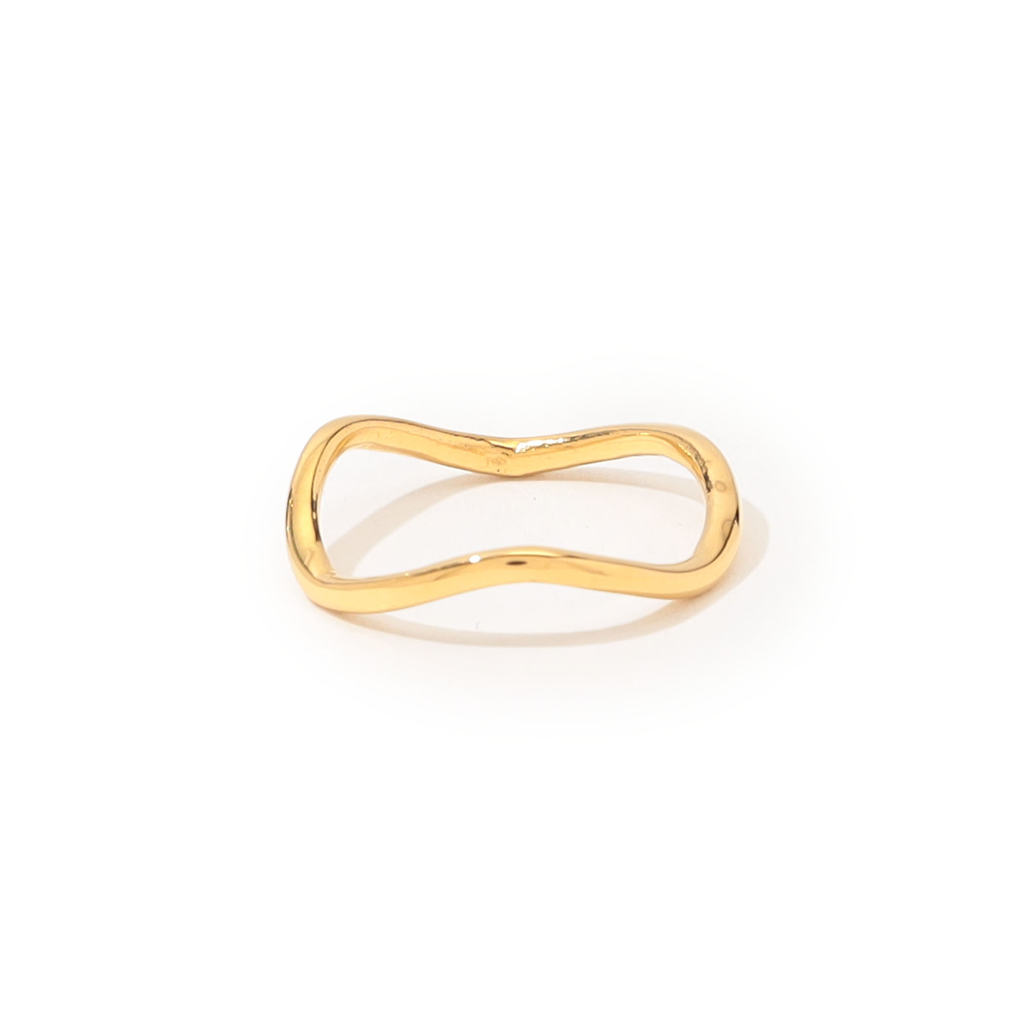 les solides simple wavy リング