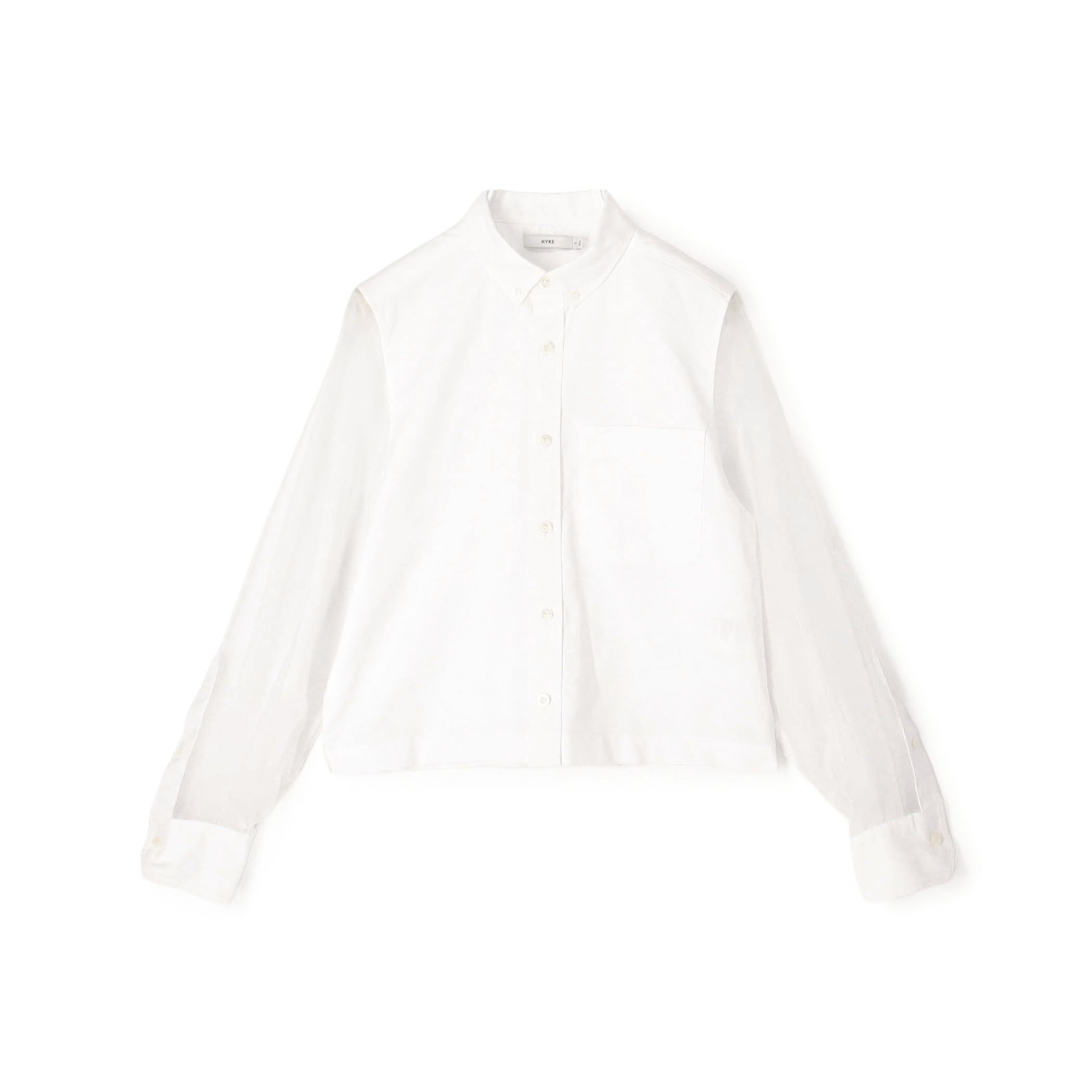 HYKE OXFORD SHEER/S SHIRT シアースリーブシャツ