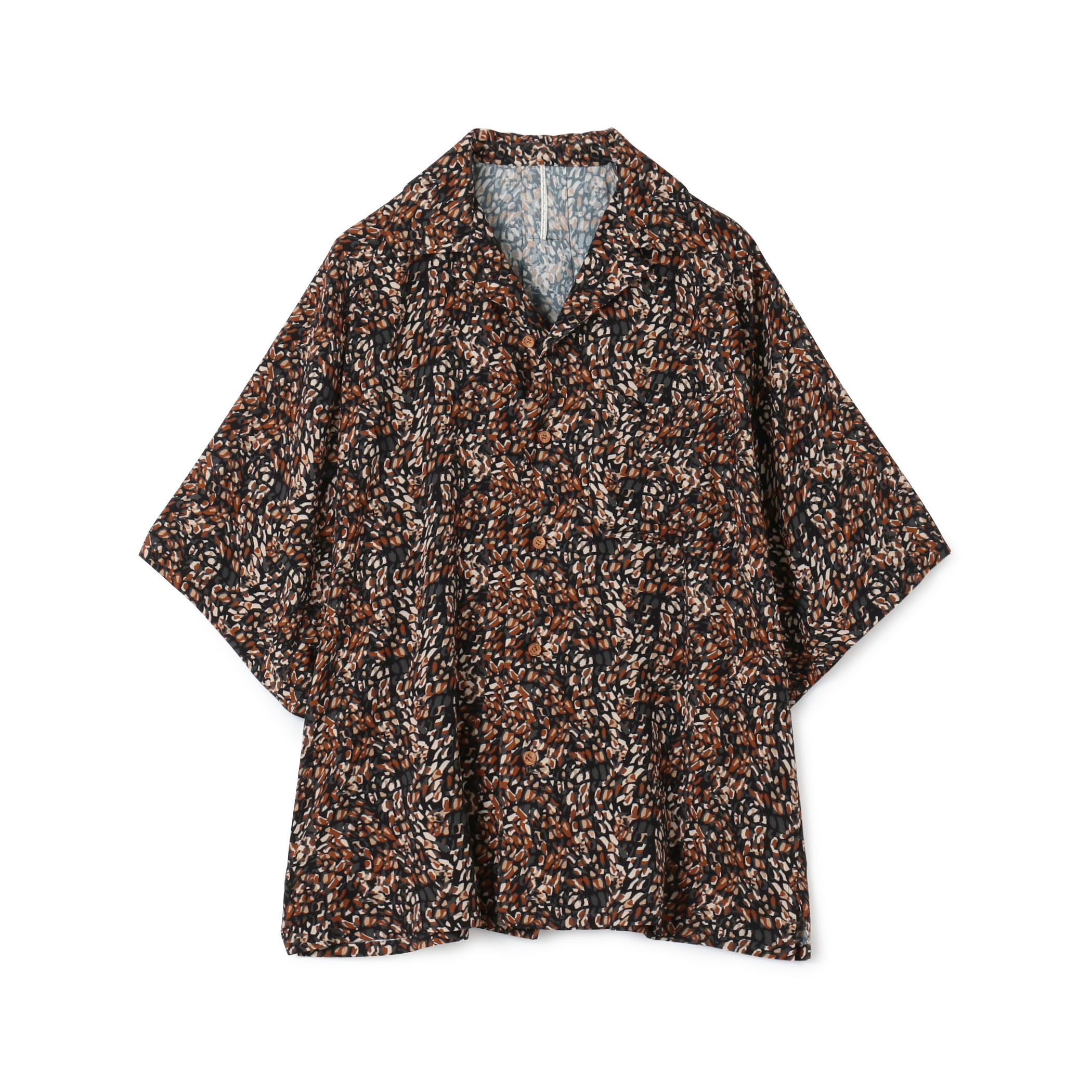 【別注】m's braque レーヨン オープンカラー ハーフスリーブシャツ