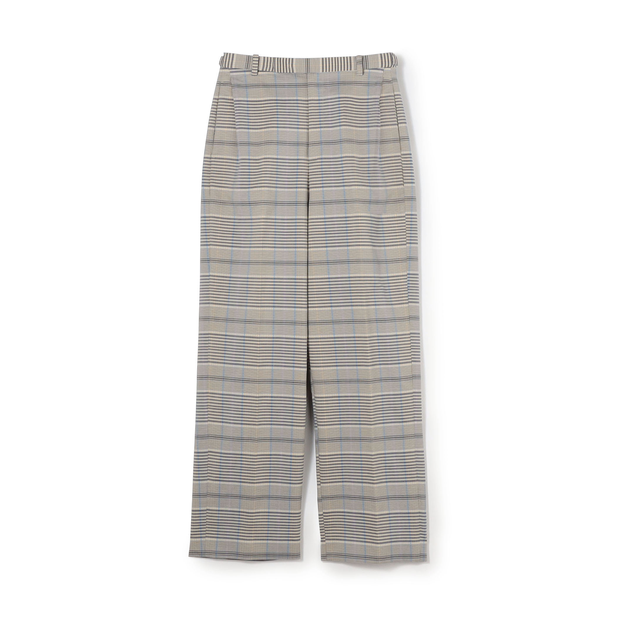 トゥーサイドチェック ストレートパンツ