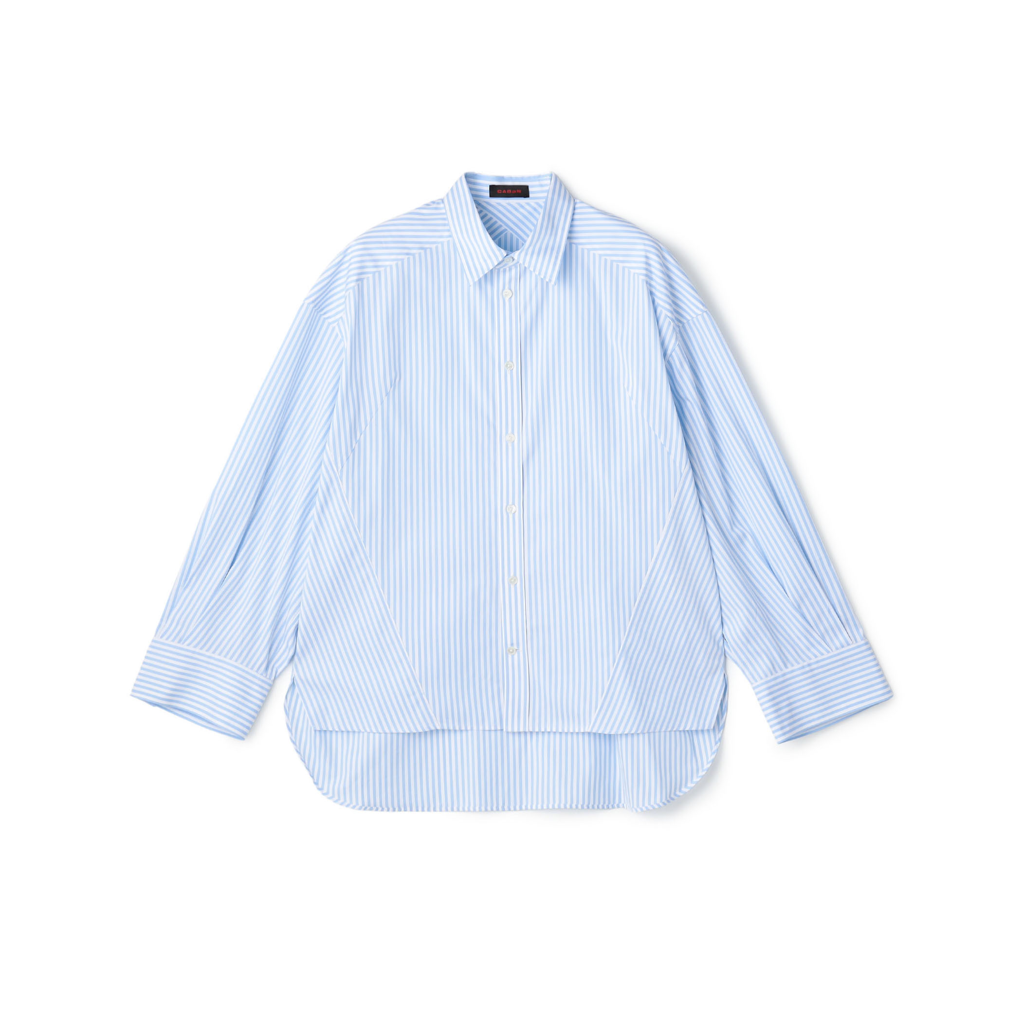 コットン ロンドンストライプ ボリュームシャツ