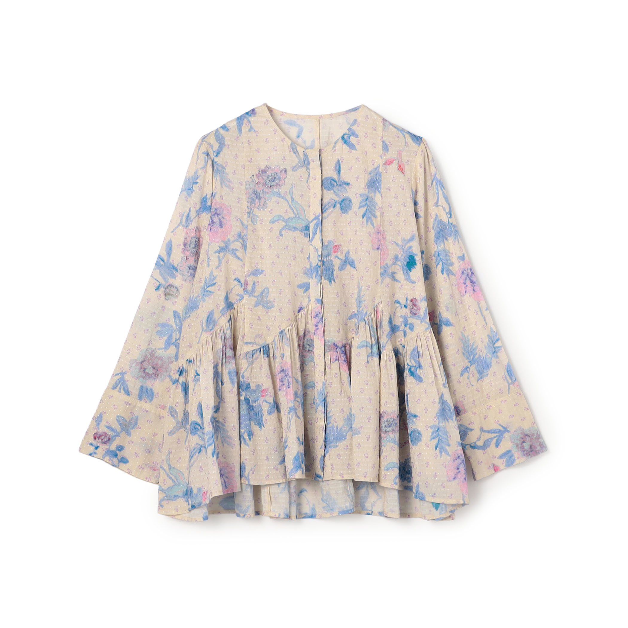 ne Quittez pas Dot Dobby Bouquet ブラウス