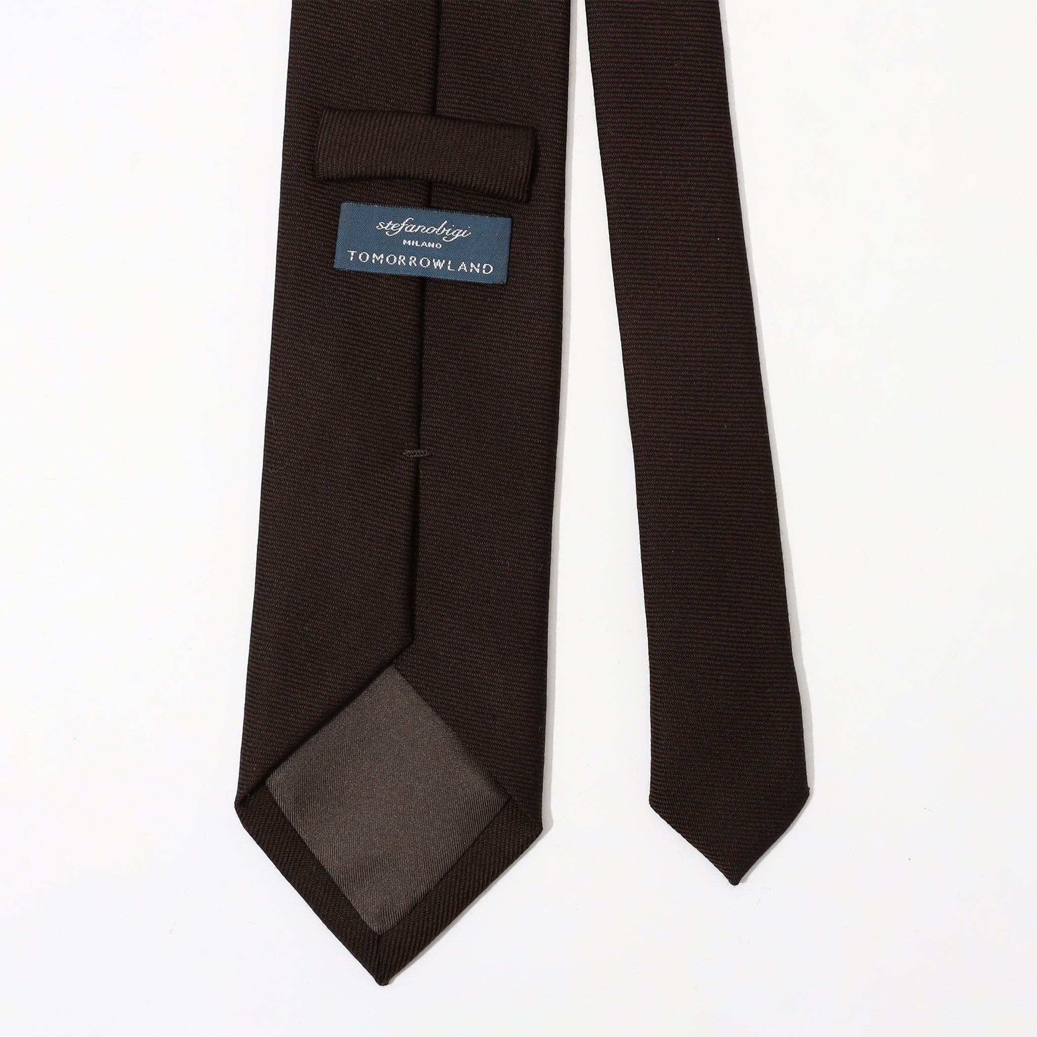 【超美品】stefanobigi ネクタイ ダークブラウン STEFANO BIGI ウールソリッドネクタイ｜トゥモローランド 公式通販