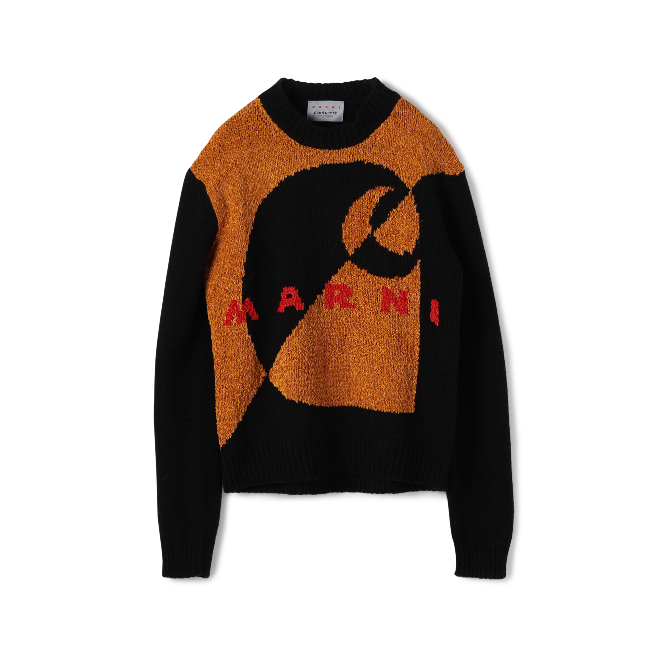 MARNI×CARHARTT WIP ロゴクルーネックセーター