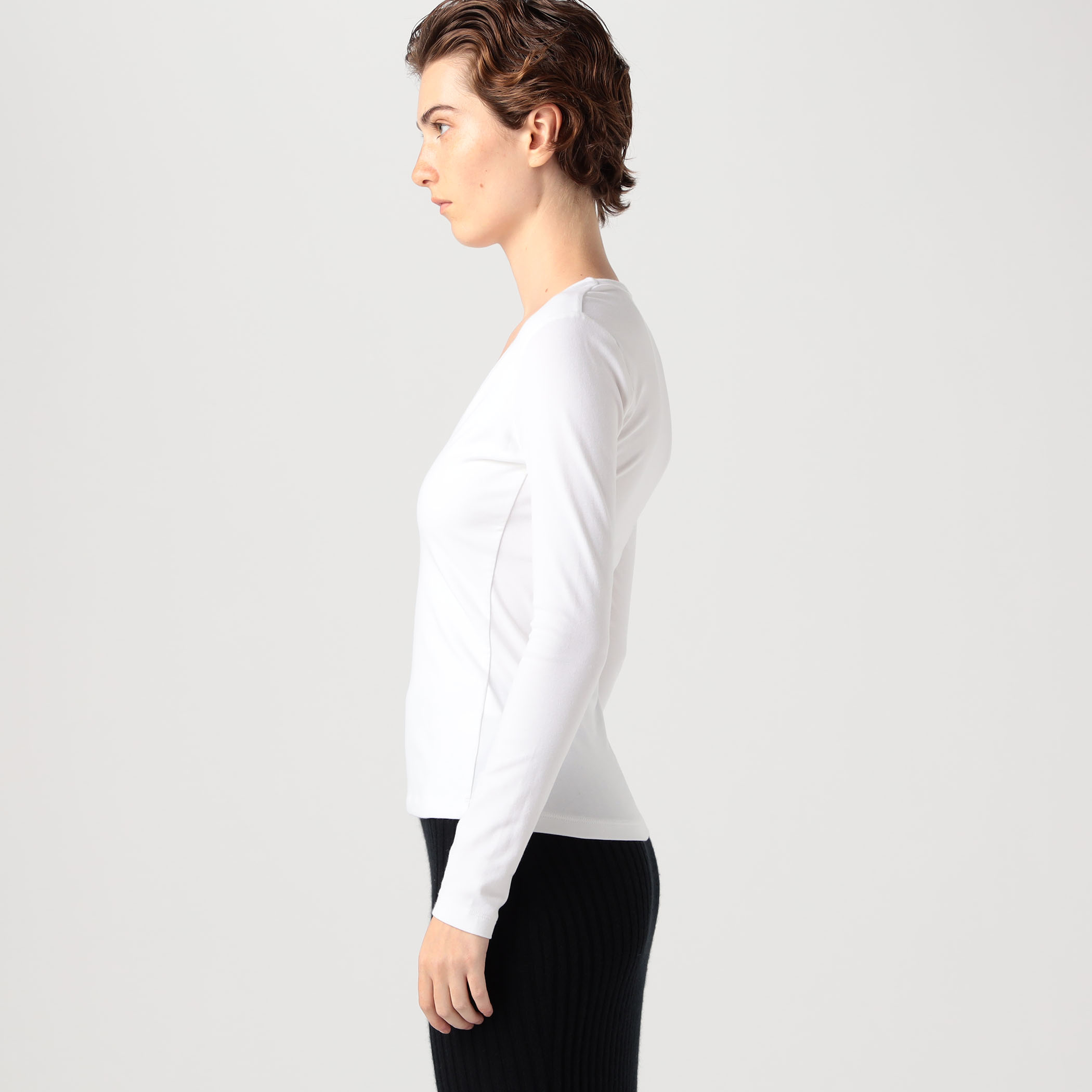 tシャツ コットンストレッチ ディープVネックTシャツ WLSR3897 レディース コットンストレッチ ディープVネックTシャツ WLSR3897