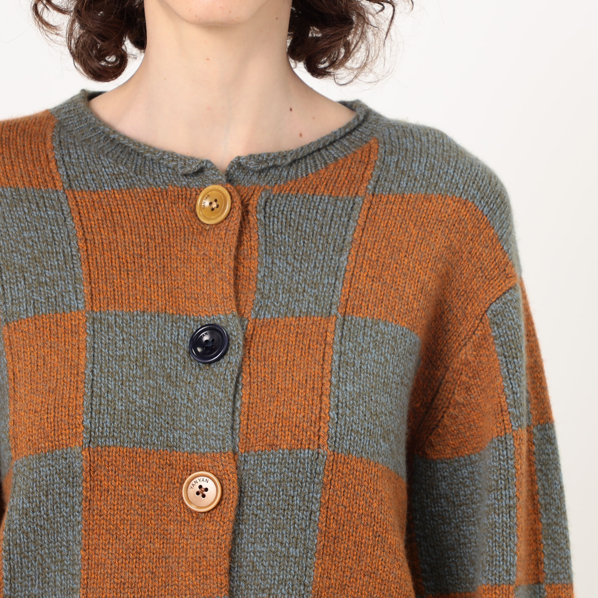 Y‘s ワイズ　YE-T29-064 テーラードジャケット チェックカーディガン YANYAN CHECK CARDIGAN チェックカーディガン｜トゥモローランド 公式